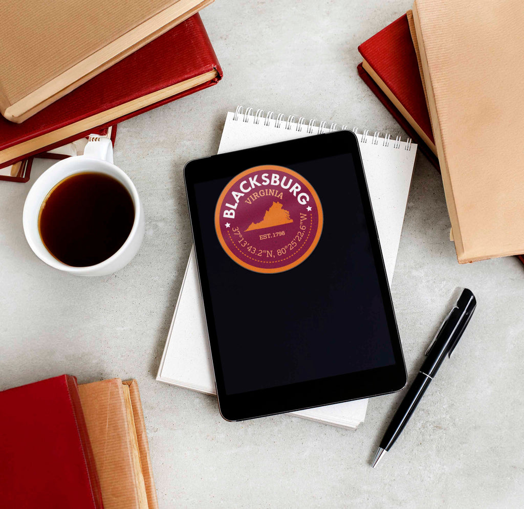 Blacksburg Virginia Map Sticker - Cute VA Decal