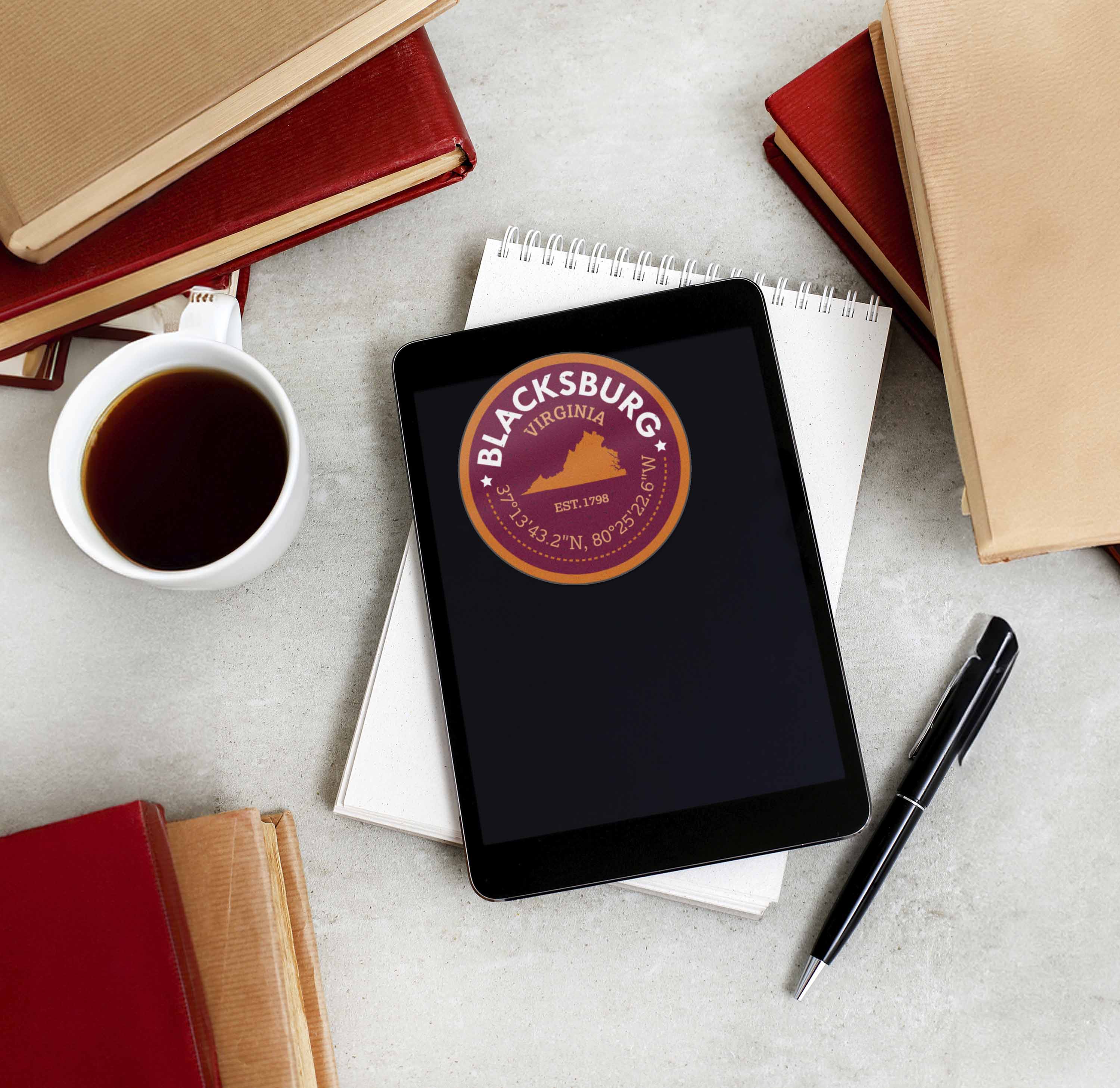 Blacksburg Virginia Map Sticker - Cute VA Decal