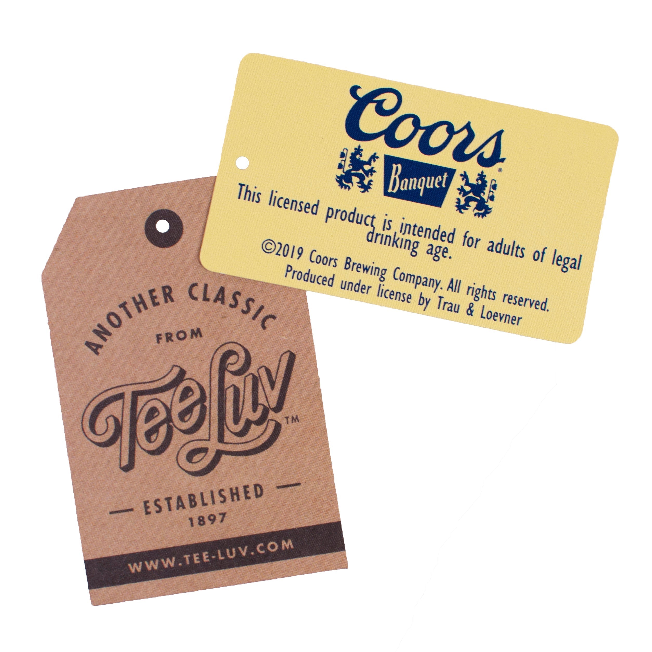 Coors Banquet Beer Double Sided Brewery Logo T-Shirt - Vintage Black