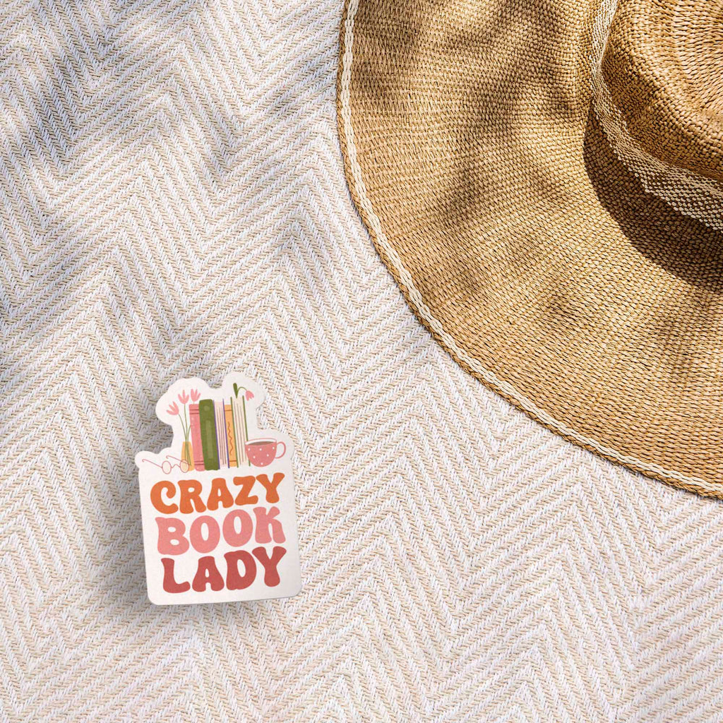 Crazy Book Lady Sticker