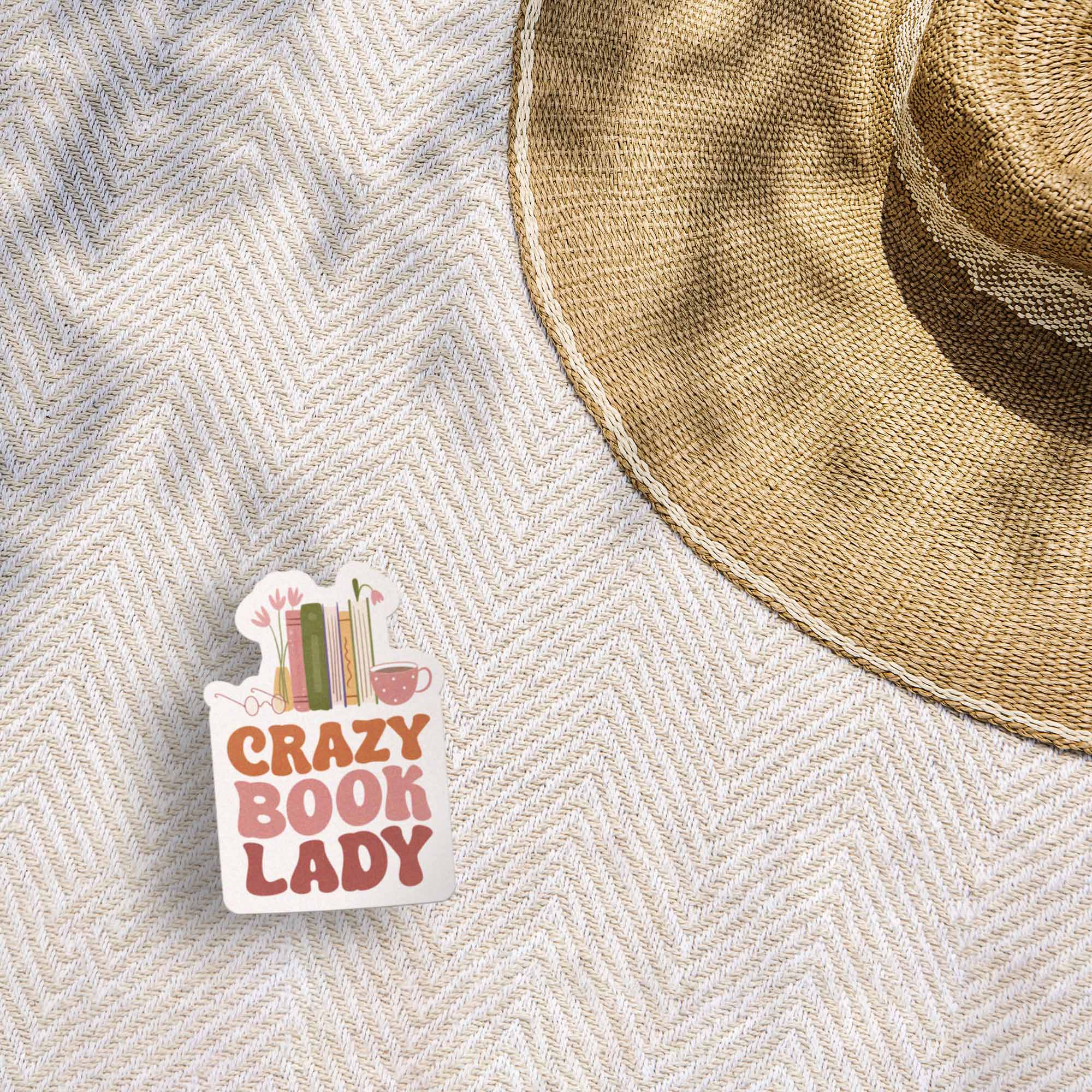 Crazy Book Lady Sticker