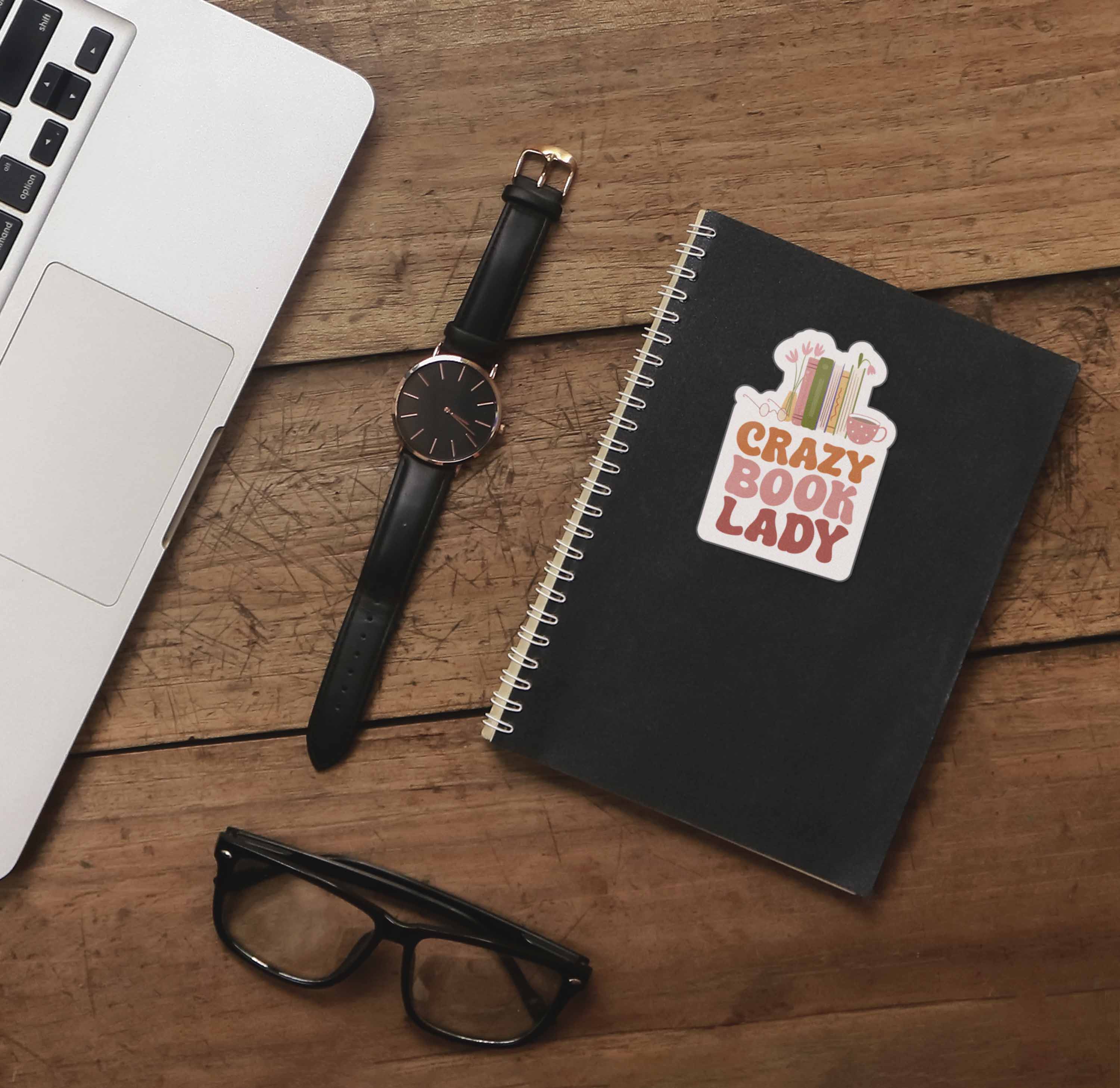 Crazy Book Lady Sticker