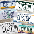 License Plate Custom Stickers - Bulk Name Drop Decals