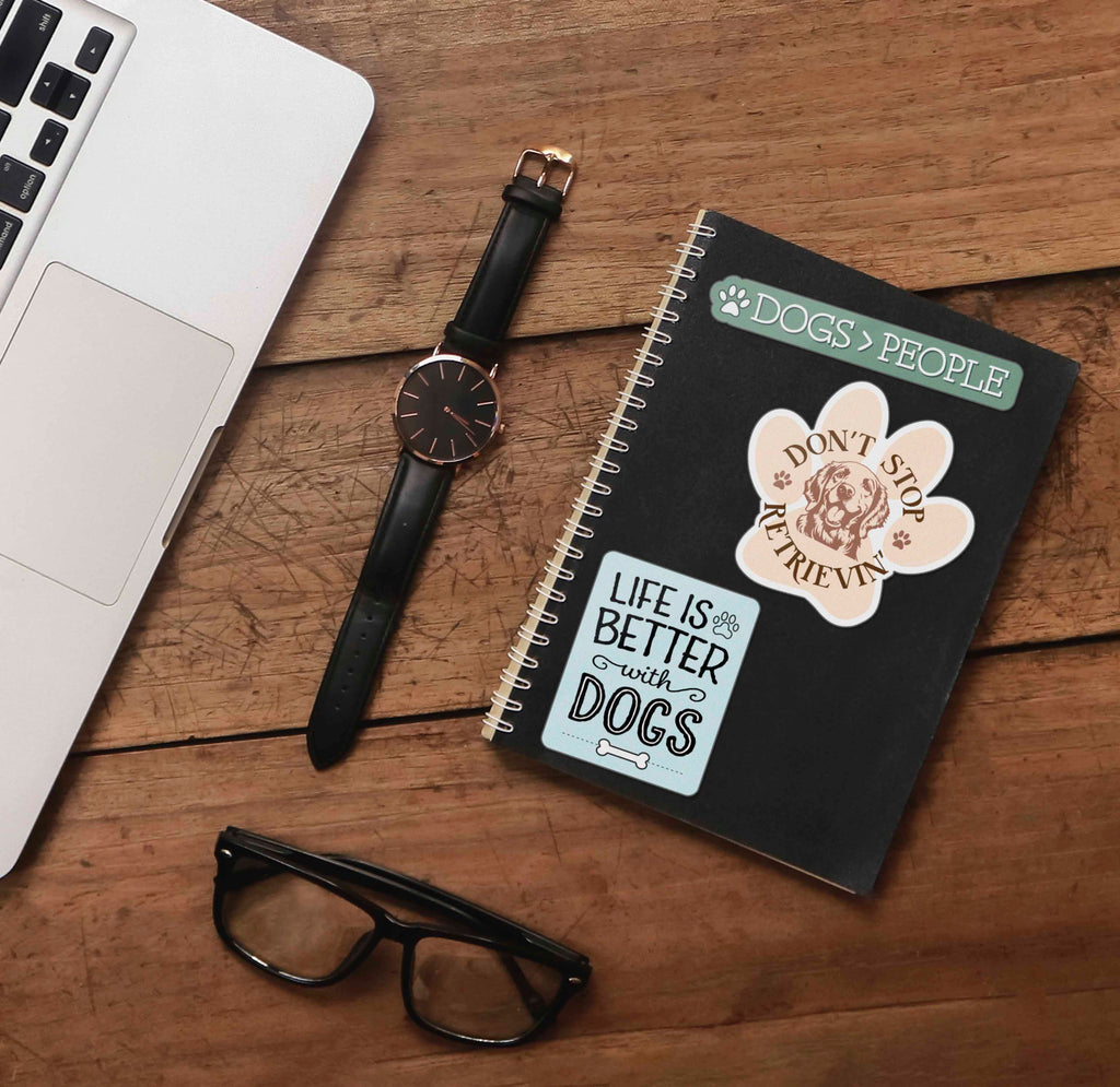 Life is Golden - Cute Golden Retriever Dog Sticker