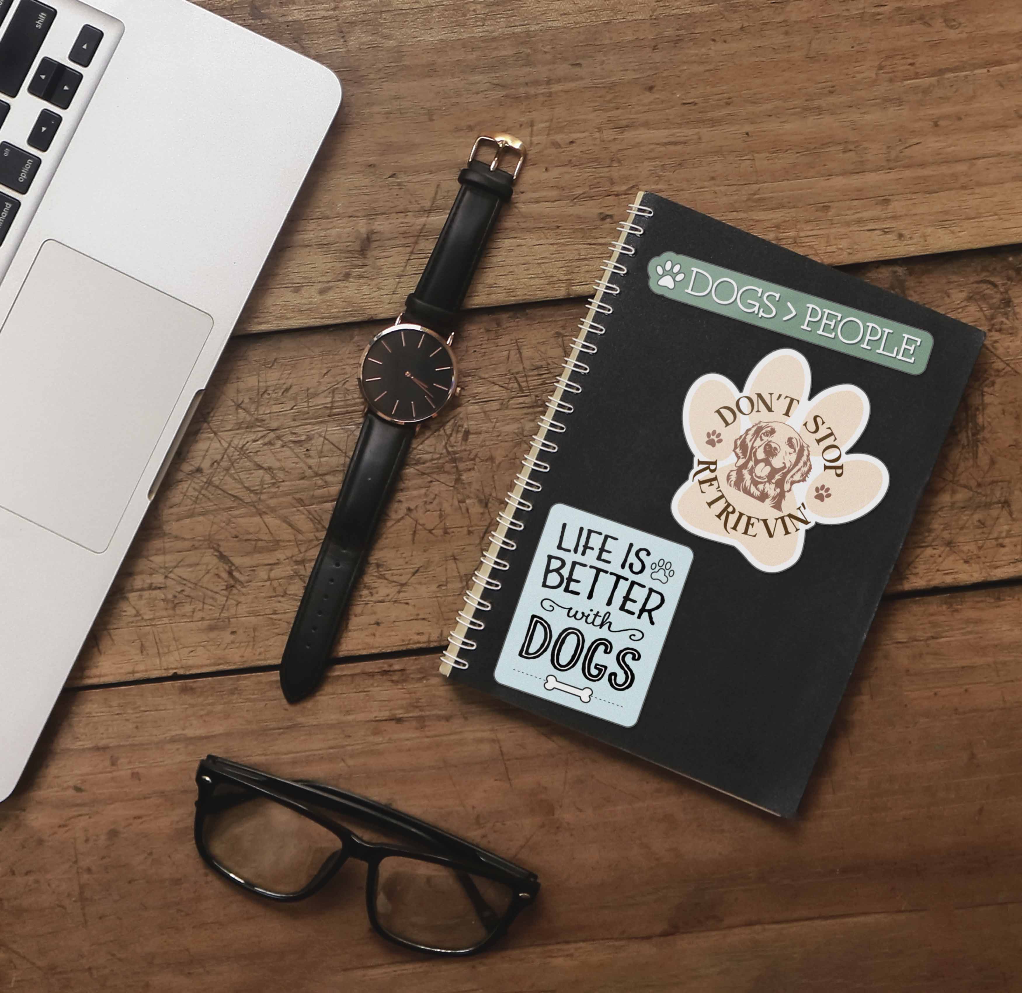 Life is Golden - Cute Golden Retriever Dog Sticker