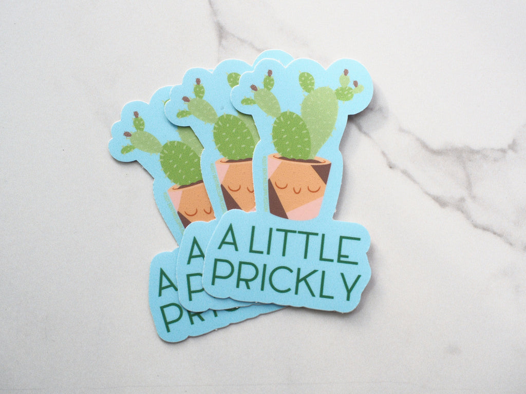 A Little Prickly Cute Cactus Sticker