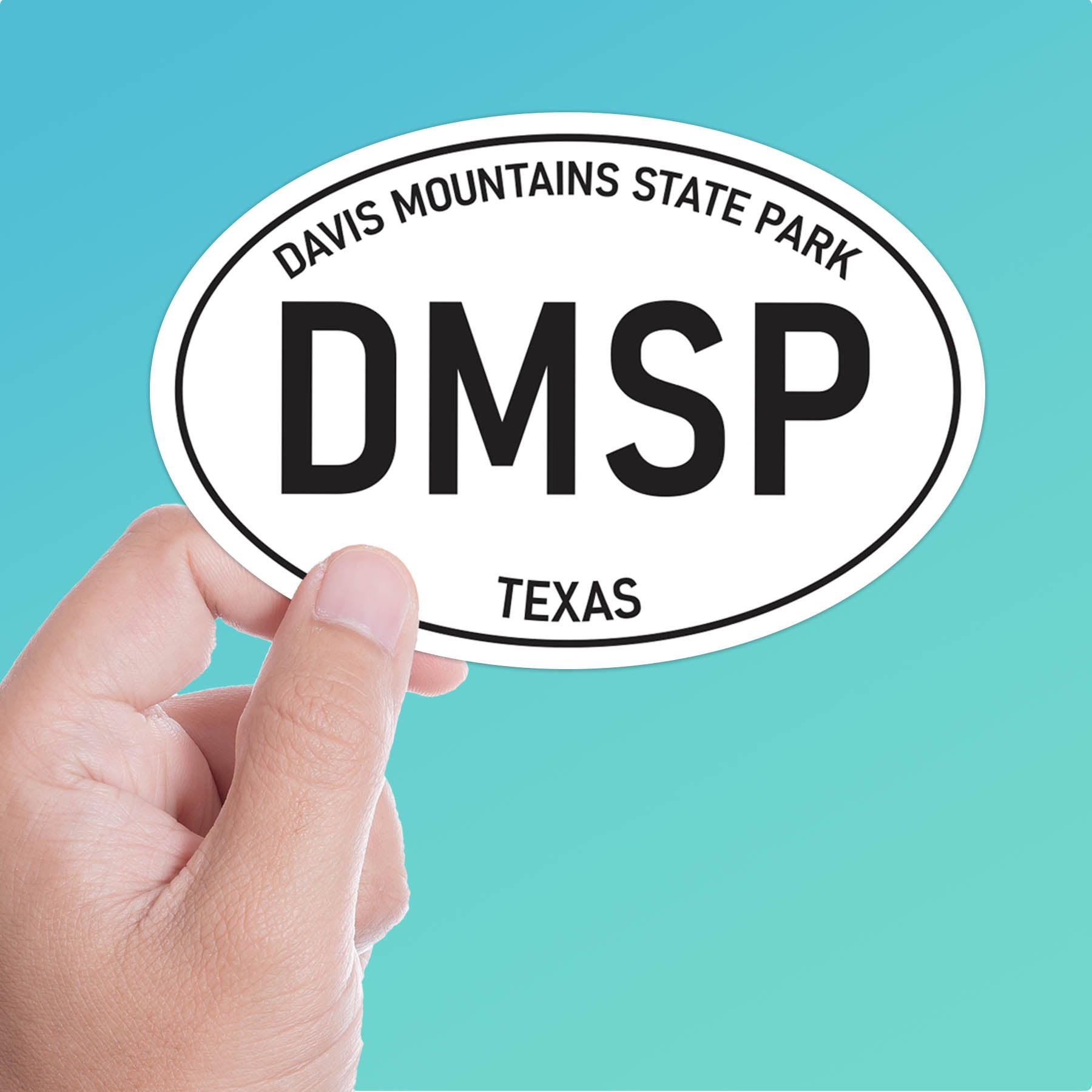 Davis Mountain State Park Texas White Oval Sticker
