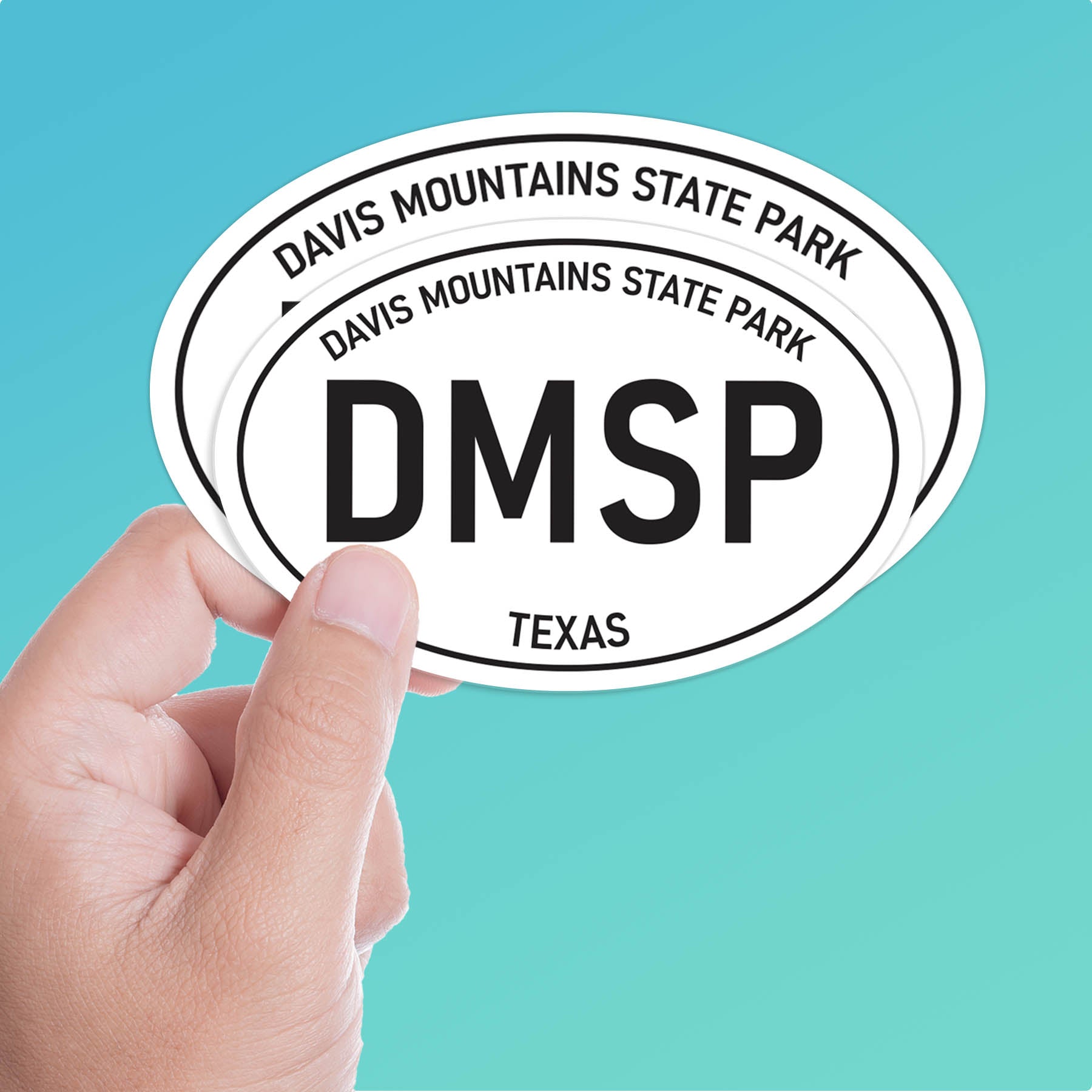 Davis Mountain State Park Texas White Oval Sticker