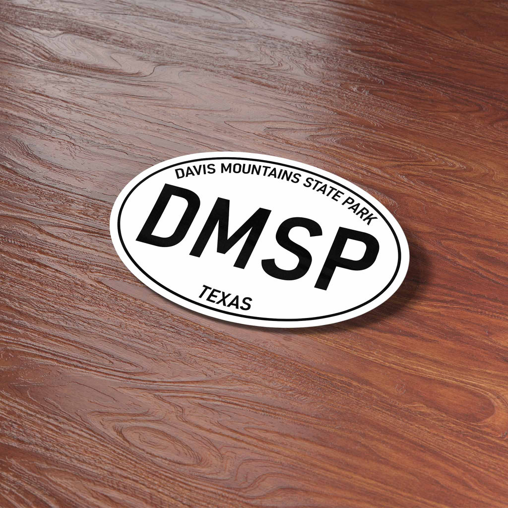 Davis Mountain State Park Texas White Oval Sticker