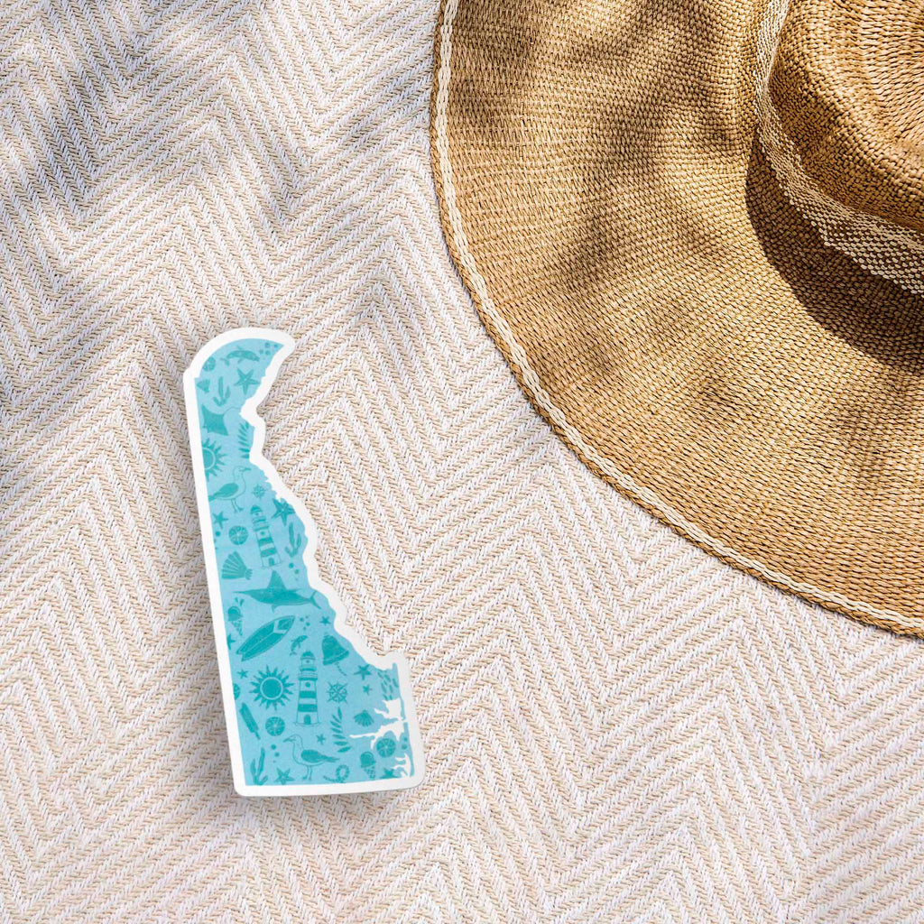 Blue Delaware Shore Sticker