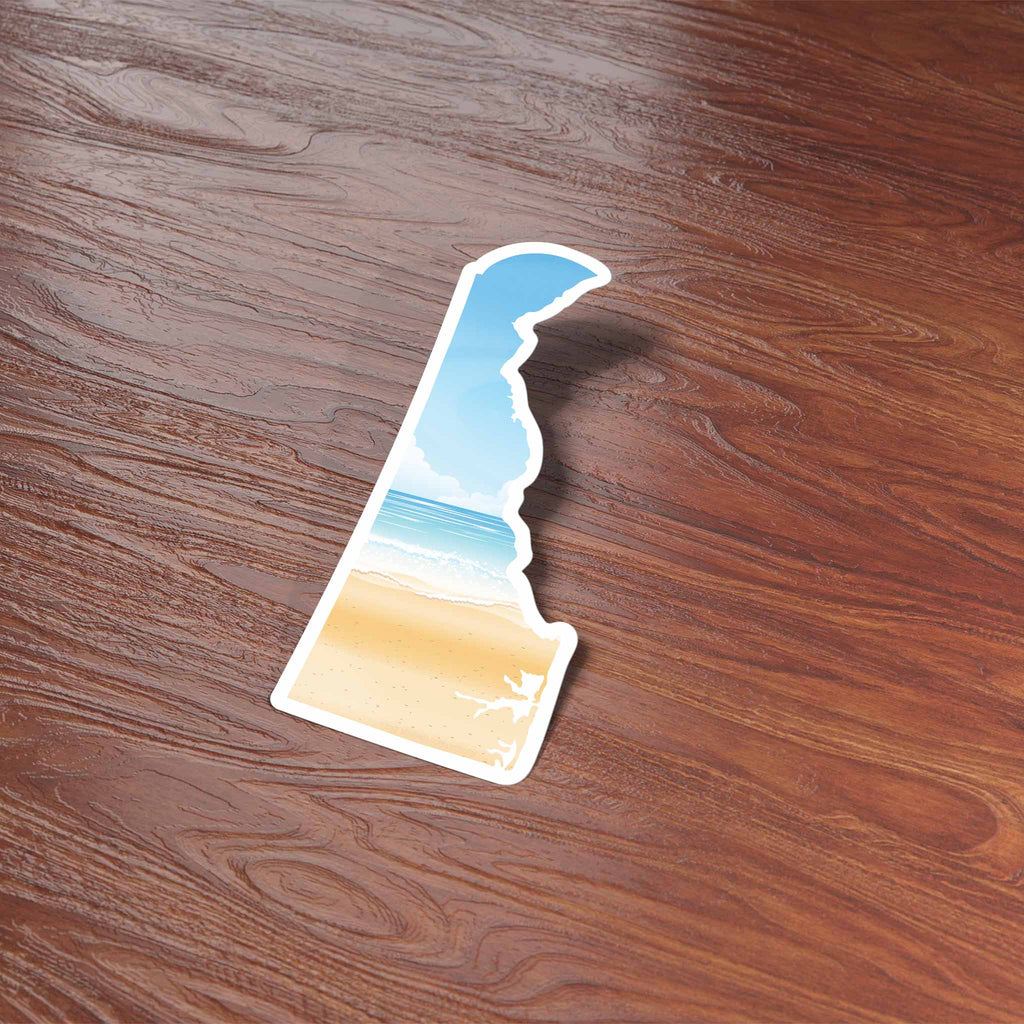 Sandy Beach Delaware Shore Sticker