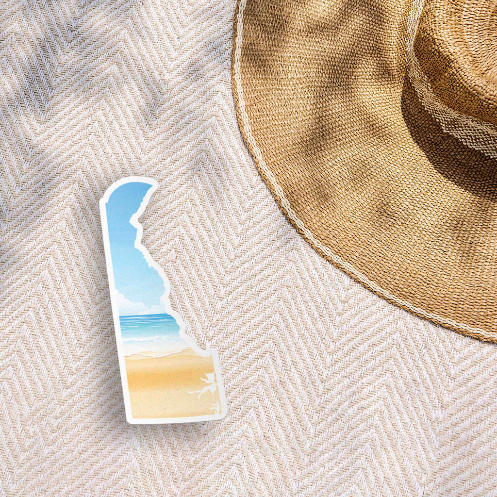 Sandy Beach Delaware Shore Sticker