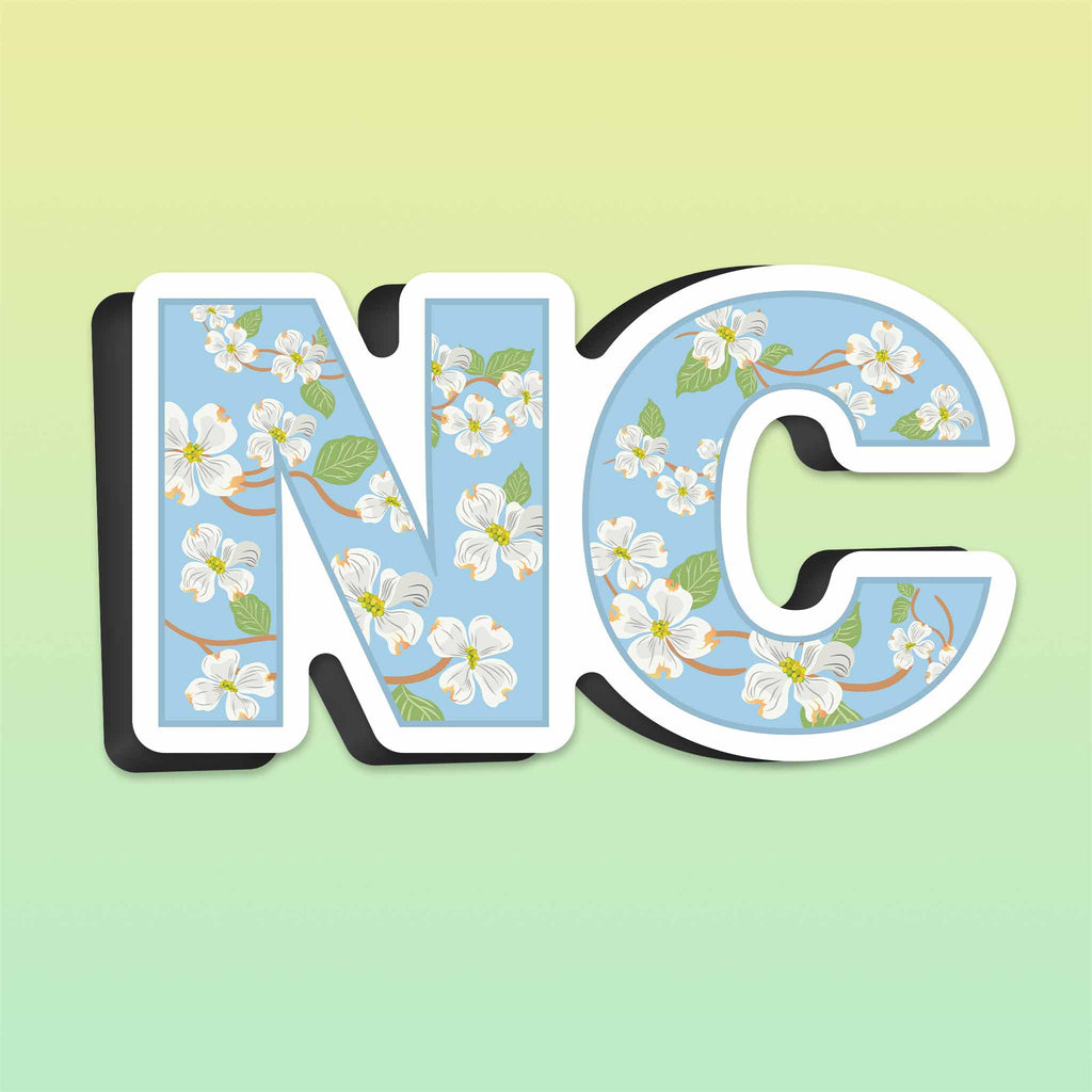 Dogwood Flower North Carolina Car Magnet - Flexible NC Fridge Magnet