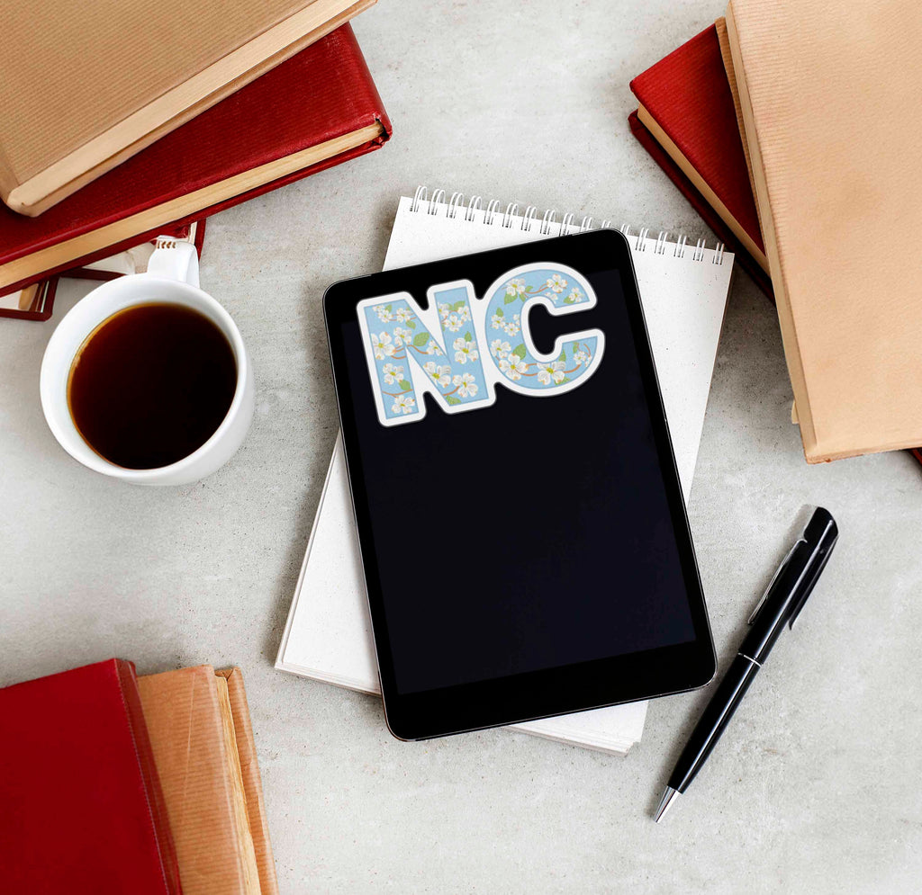 North Carolina Dogwood Sticker - Cute NC State Flower Decal