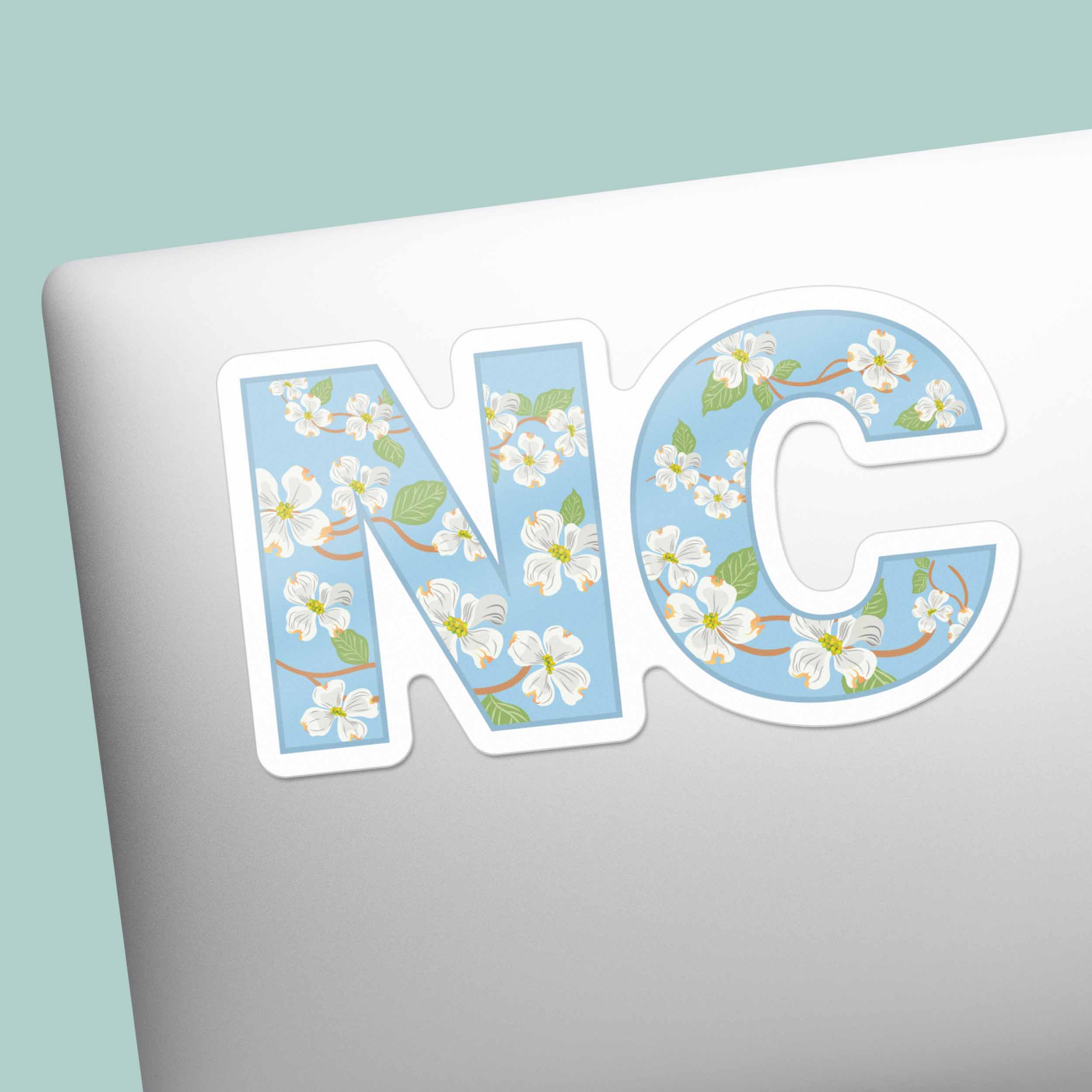 North Carolina Dogwood Sticker - Cute NC State Flower Decal