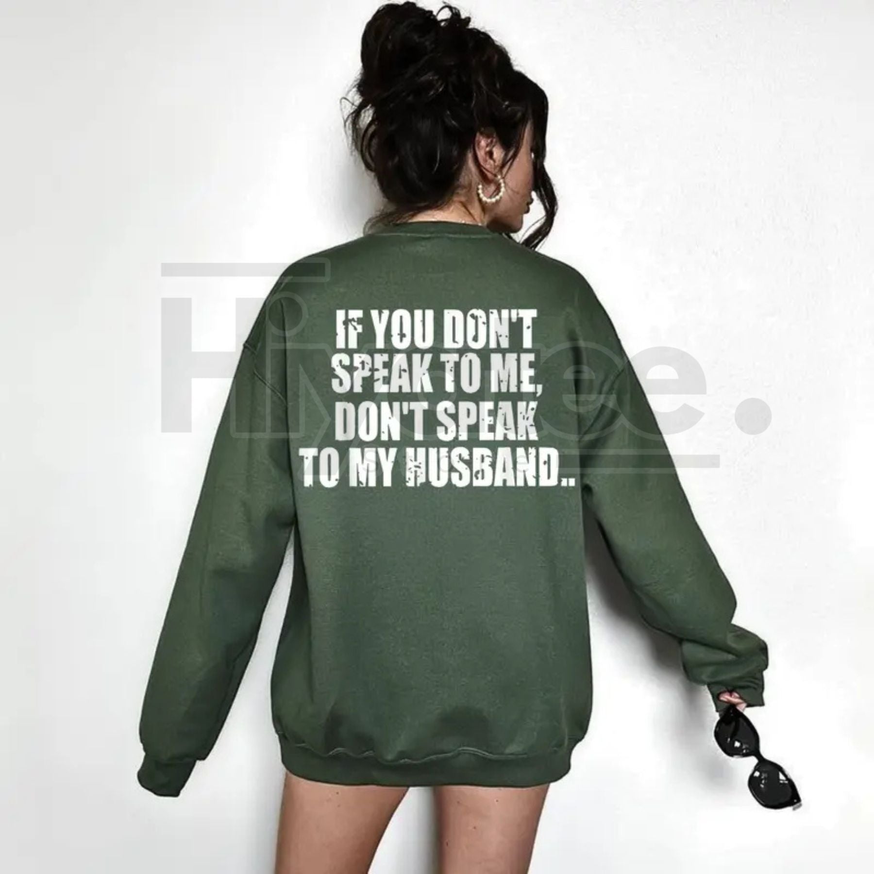 Don't Speak To My Husband Shirt: Funny Wife Sarcastic Slogan Tee, Protective Marriage Humor Gift, Wife Apparel