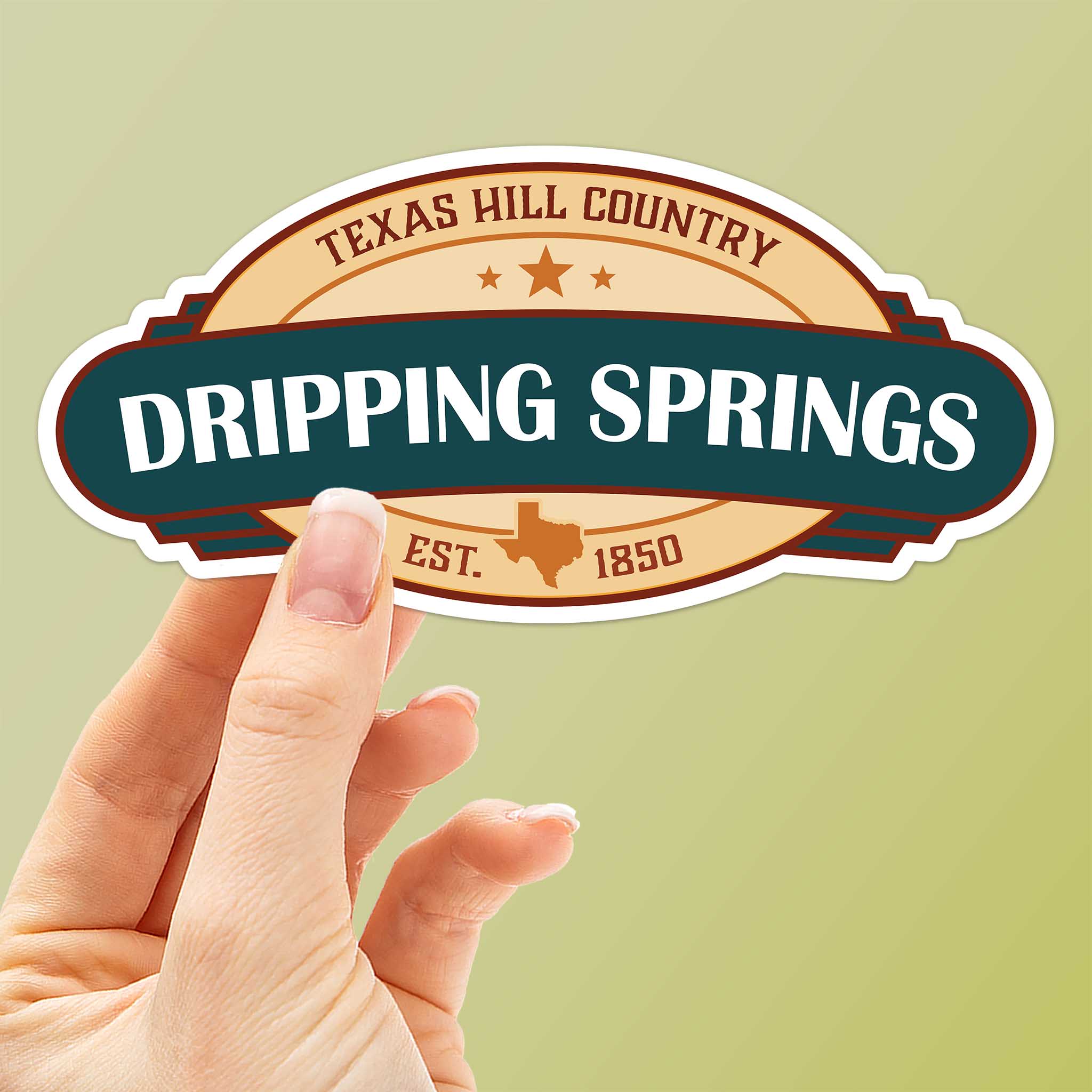 Dripping Springs Texas Badge Sticker