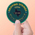 Dripping Springs Texas Coordinates Sticker