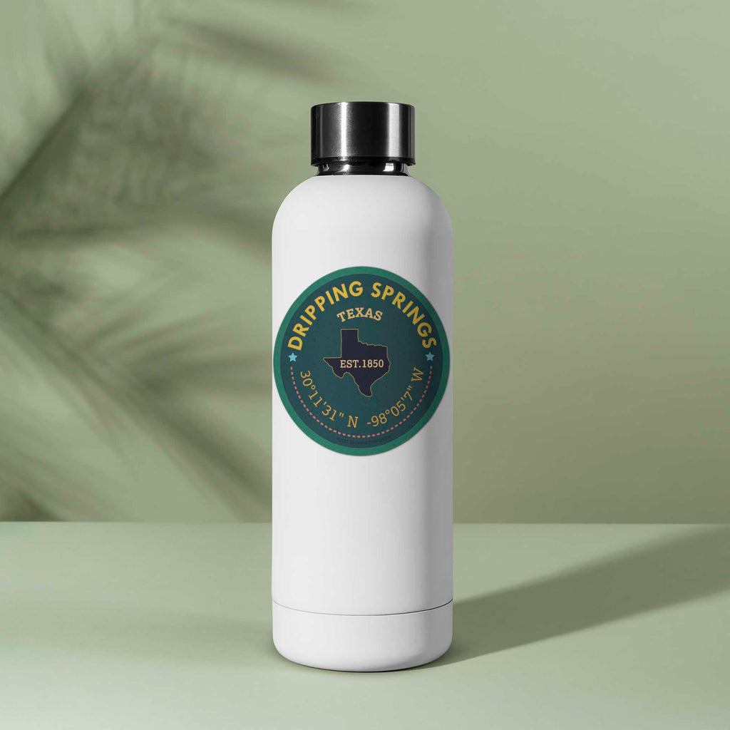 Dripping Springs Texas Coordinates Sticker