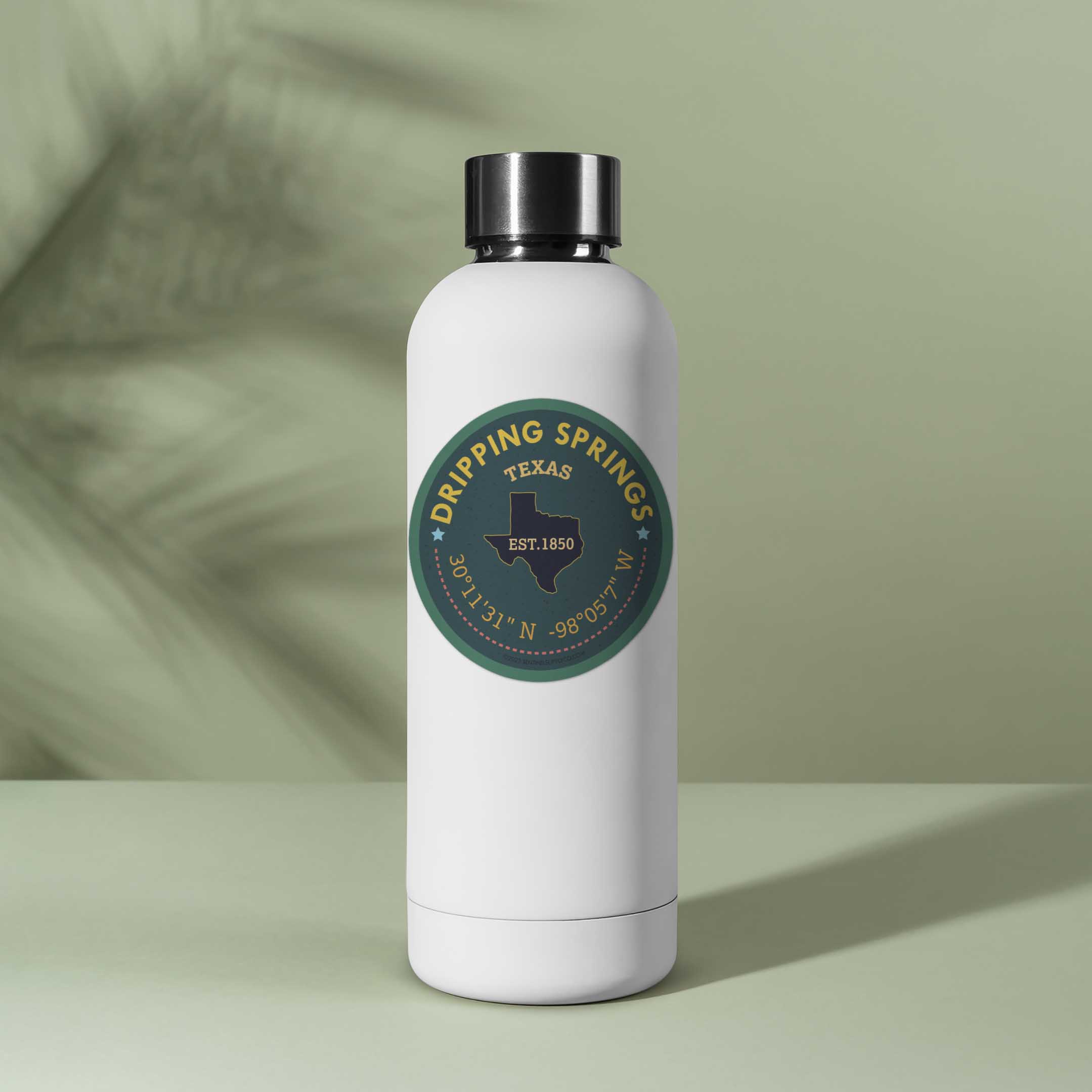Dripping Springs Texas Coordinates Sticker