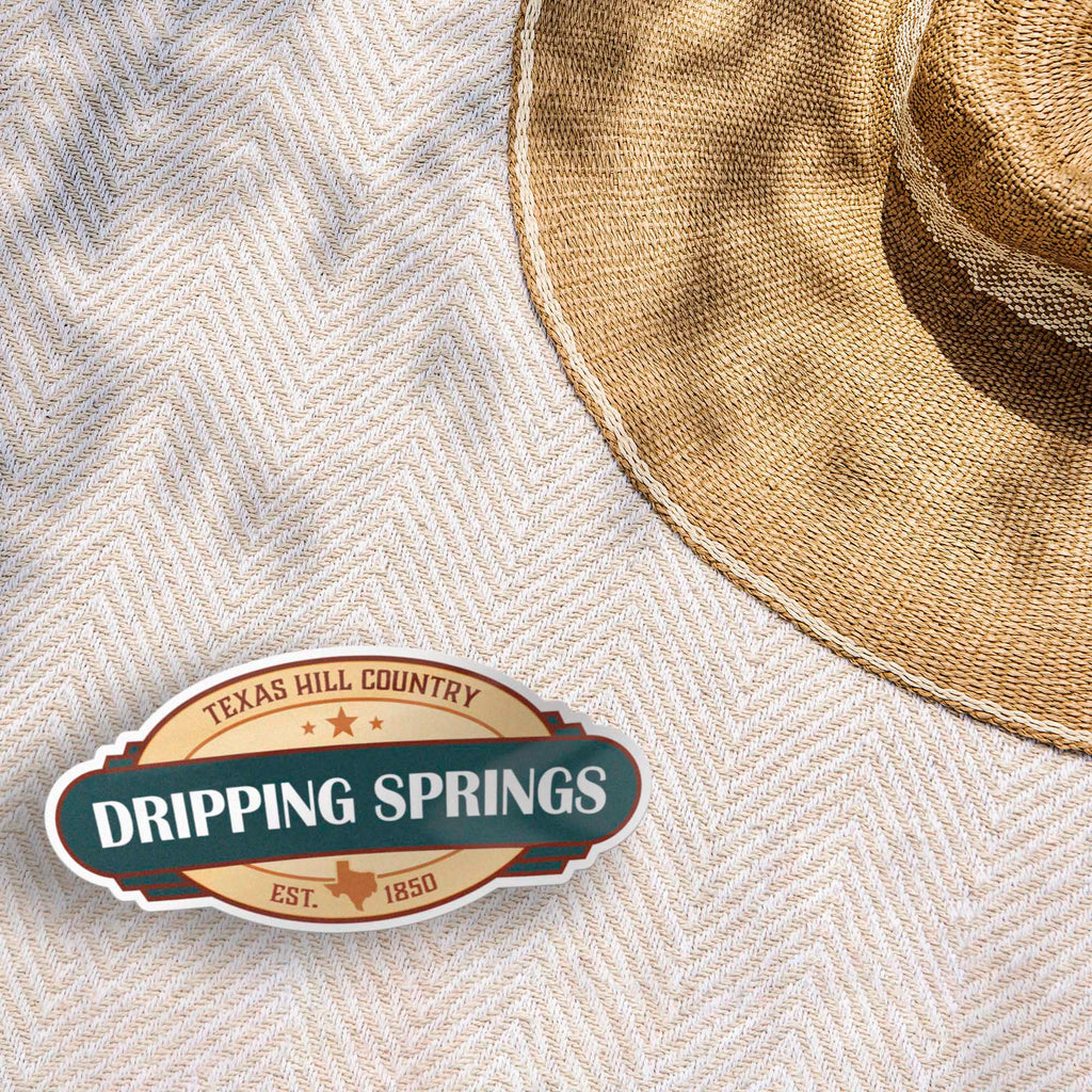 Dripping Springs Texas Badge Sticker