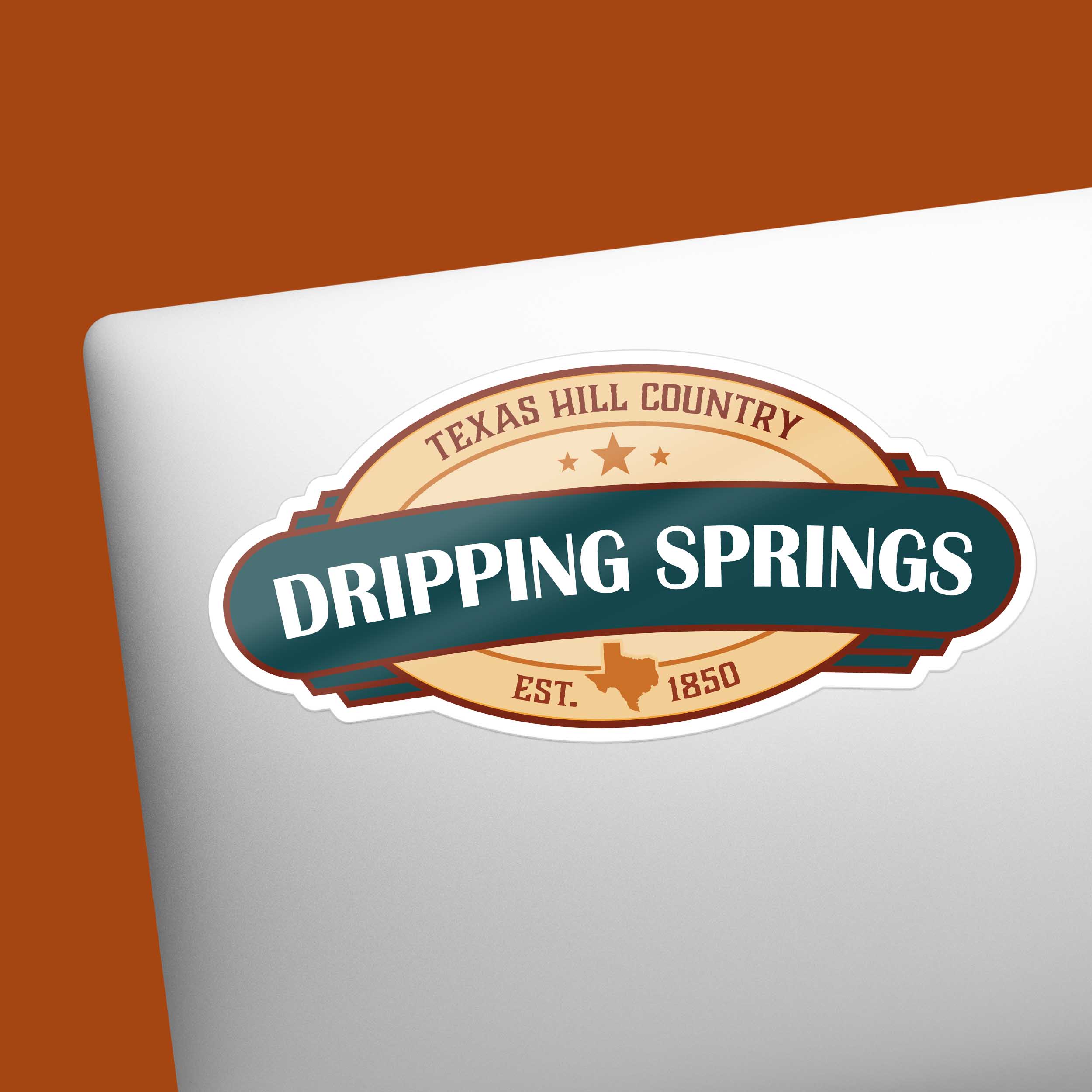 Dripping Springs Texas Badge Sticker