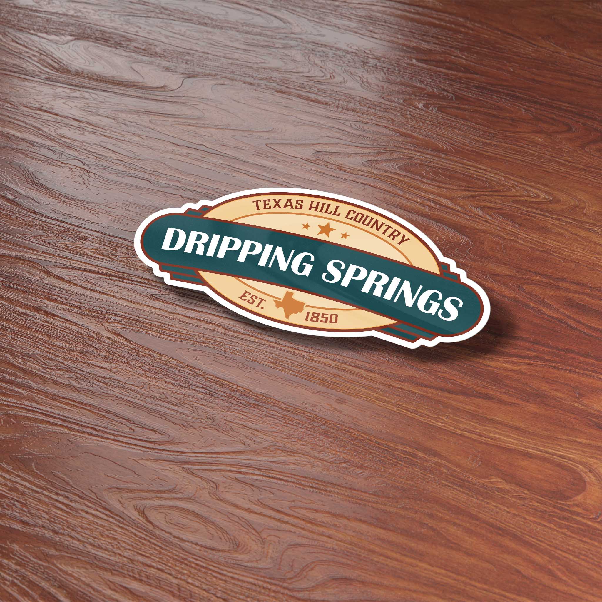 Dripping Springs Texas Badge Sticker