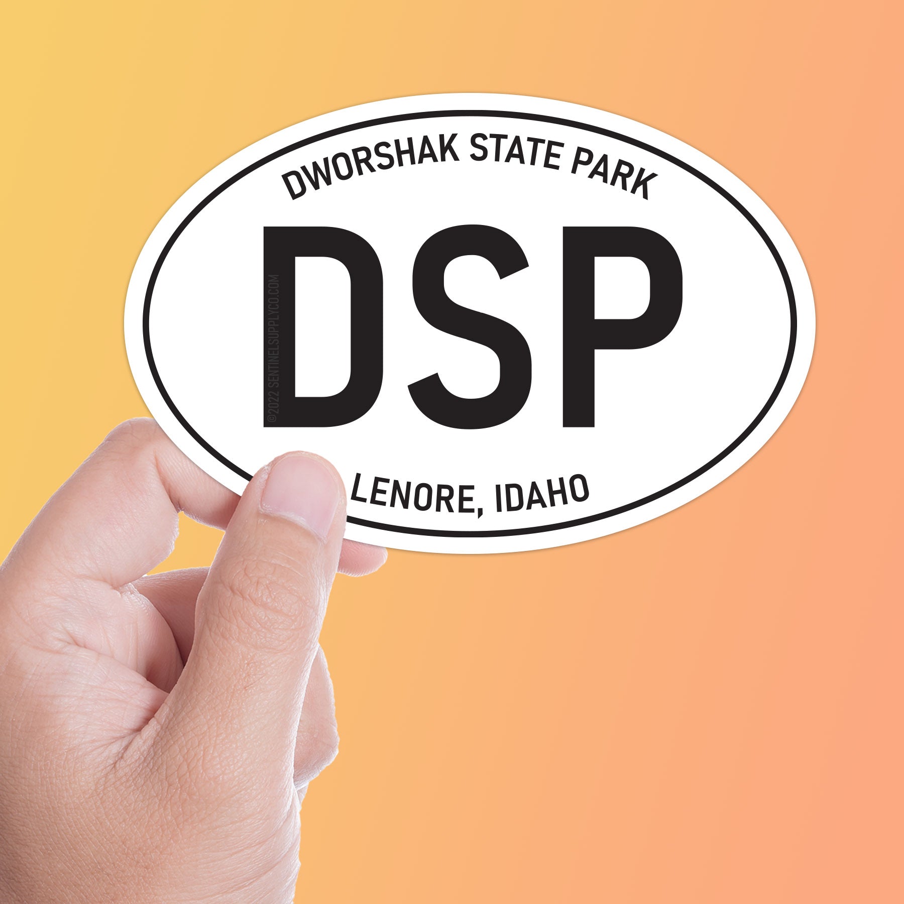 Dworshak State Park Idaho White Oval Sticker