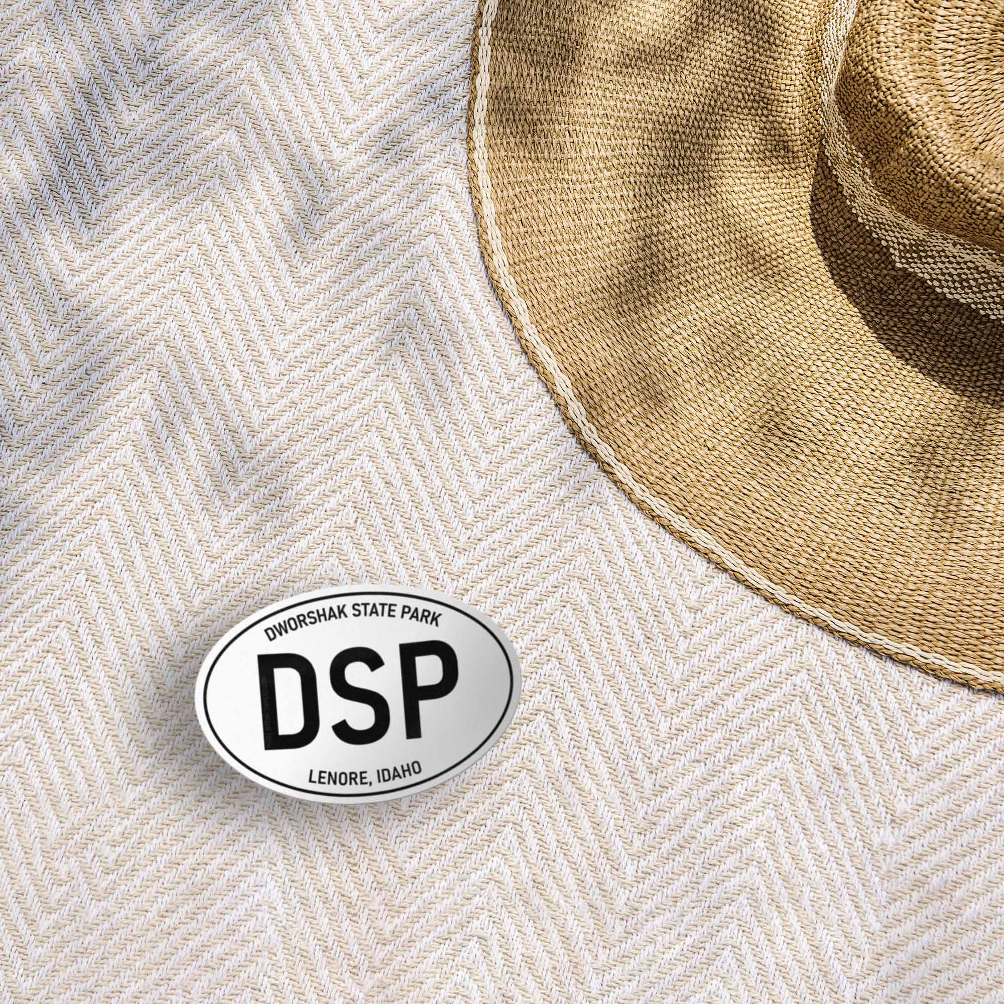 Dworshak State Park Idaho White Oval Sticker
