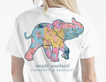ELEPHANT TRACKER - PATCH WHITE - Short Sleeve Tee - #SIMPLYSOUTHERN