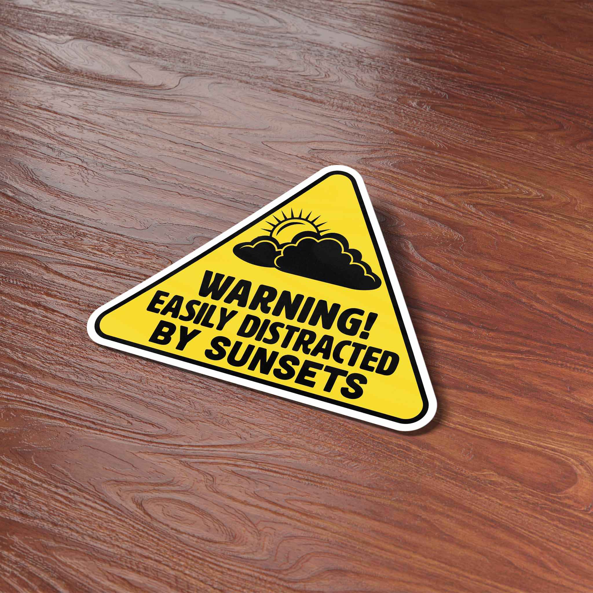 Easily Distracted by Sunsets Sticker - Funny Nature Decal
