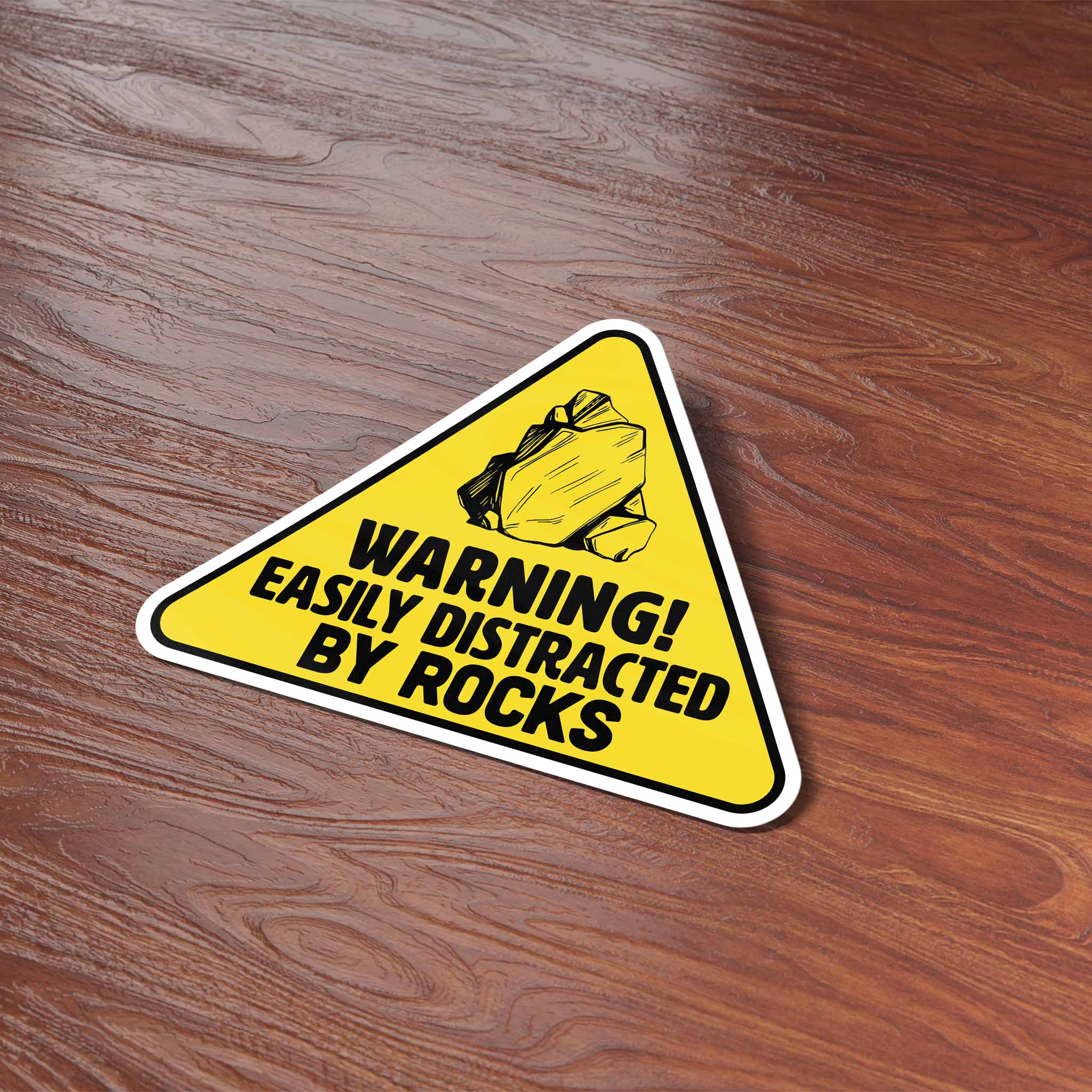 Easily Distracted by Rocks Sticker - Funny Nature Decal