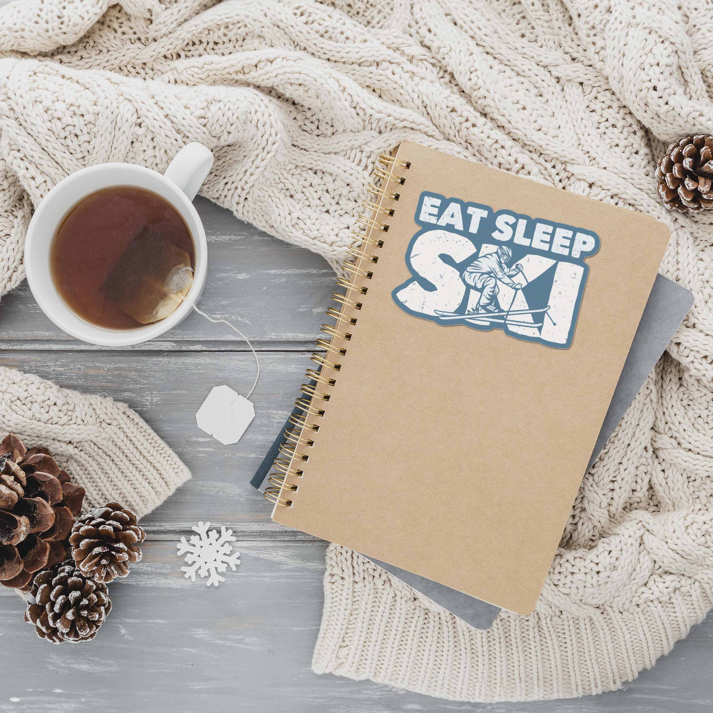 Eat Sleep Ski Winter Sports Sticker