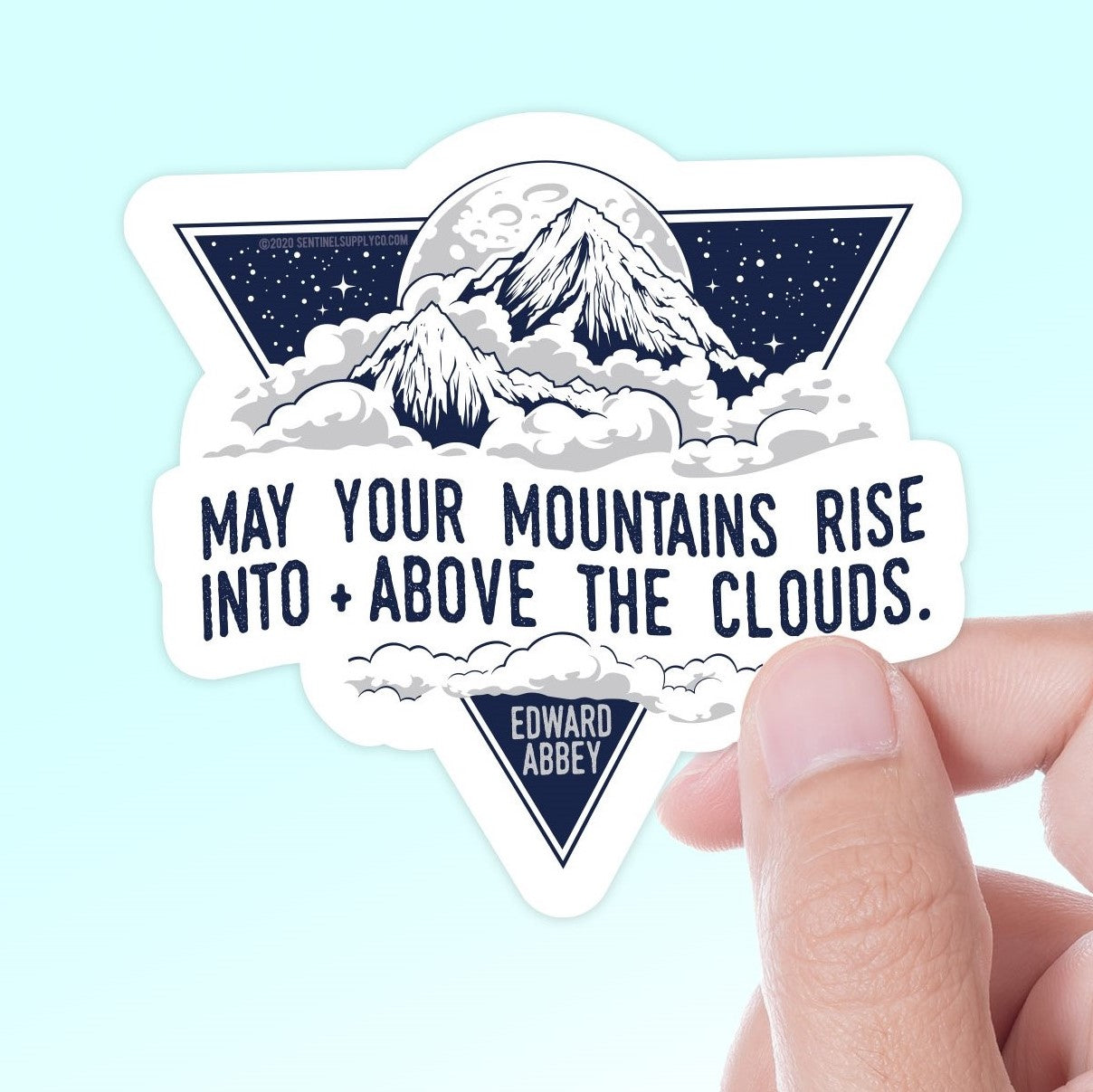 Edward Abbey Mountain Quote Sticker
