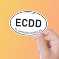 El Camino Del Diablo - White Oval Sticker