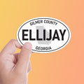 Ellijay Georgia White Oval Bumper Sticker