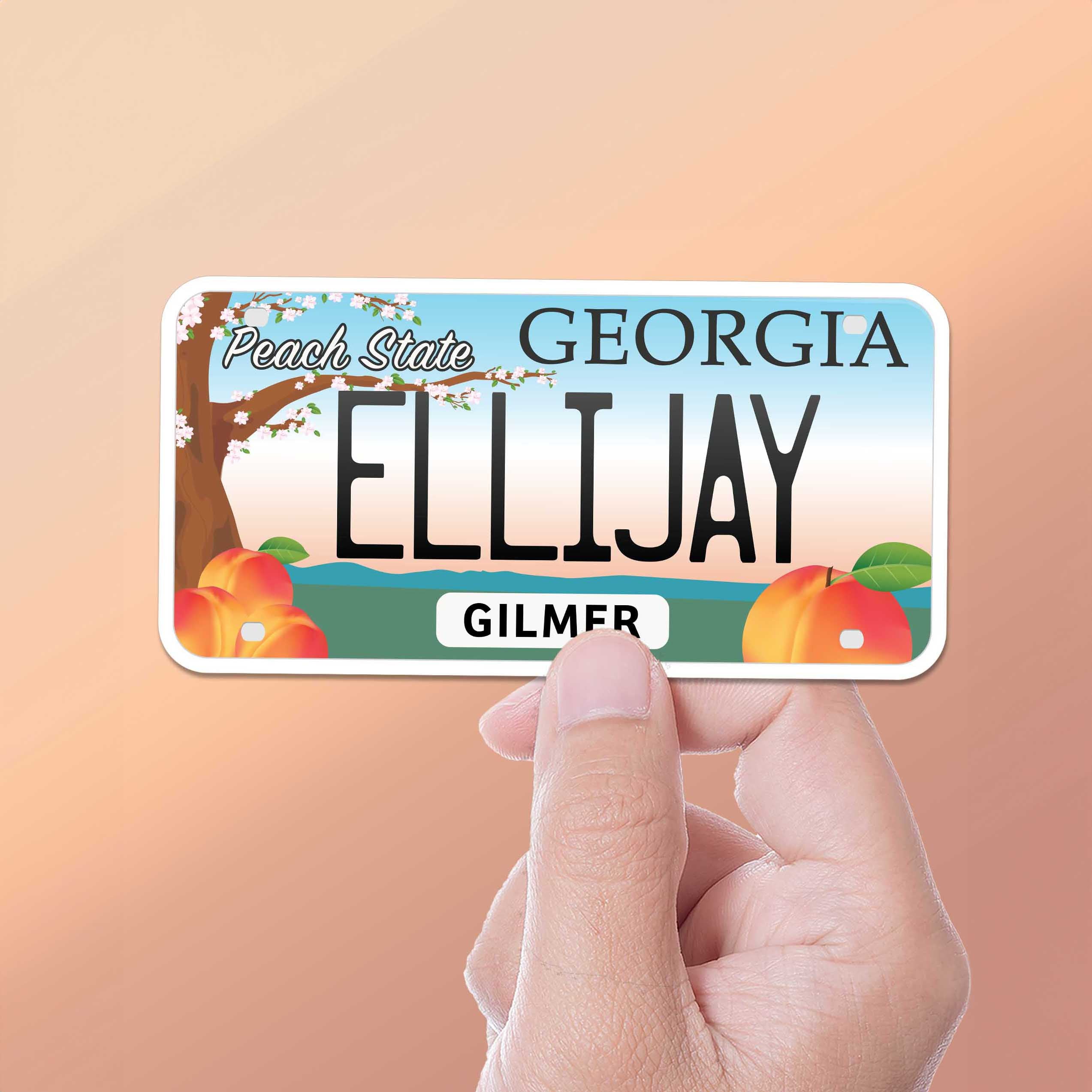 Georgia License Plate Stickers - Choose Your GA City