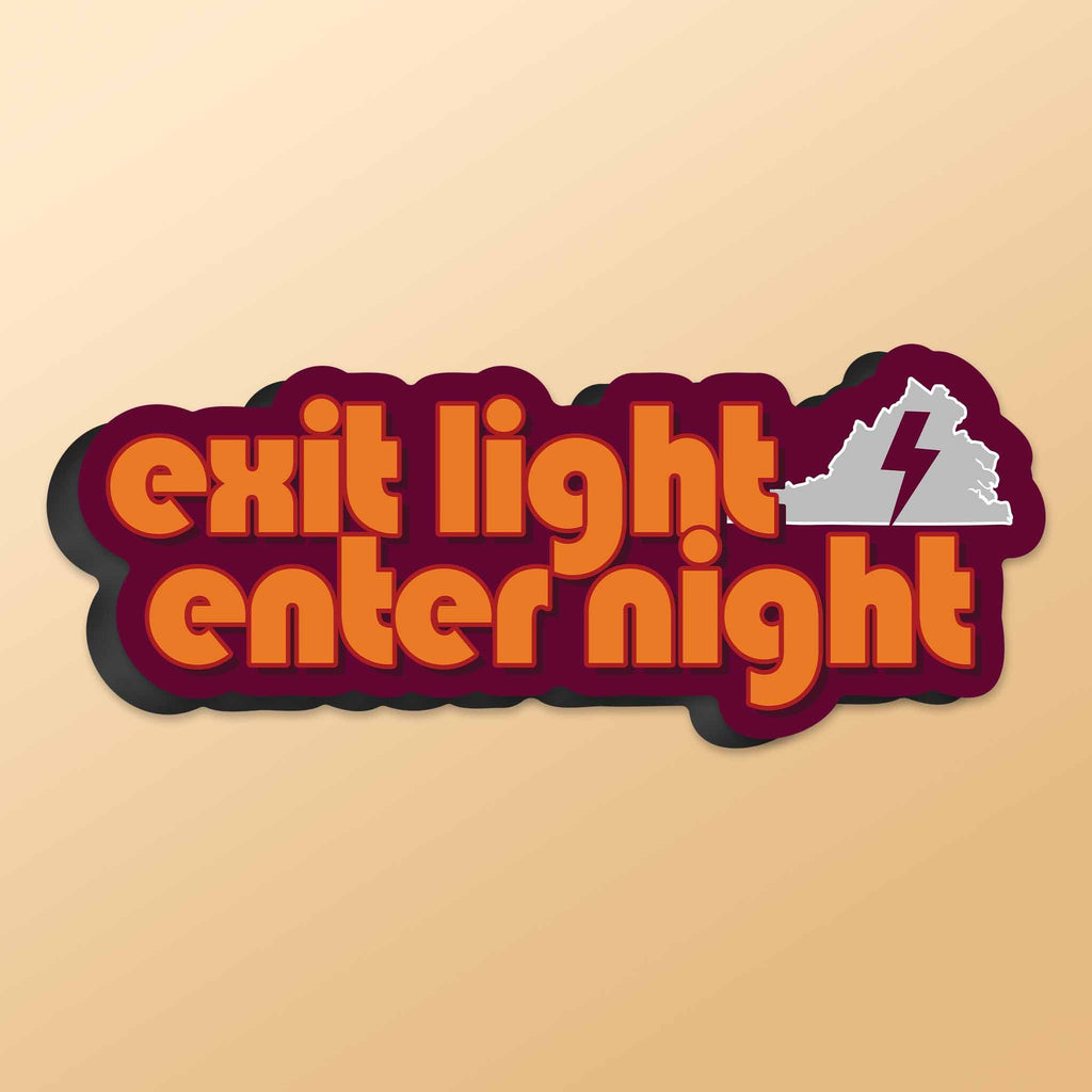 Exit Light Blacksburg Virginia Car Magnet - Flexible VA Fridge Magnet