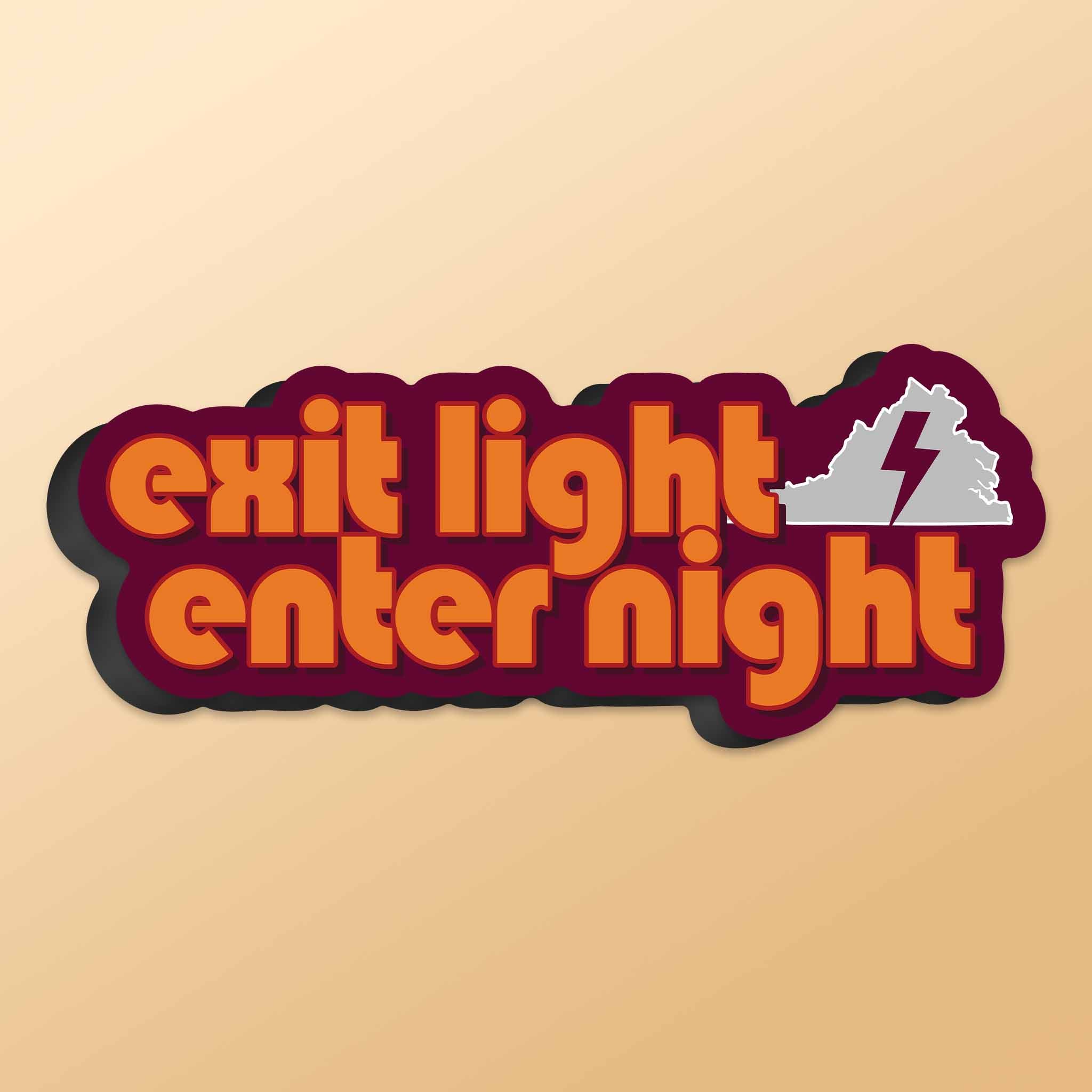 Exit Light Blacksburg Virginia Car Magnet - Flexible VA Fridge Magnet