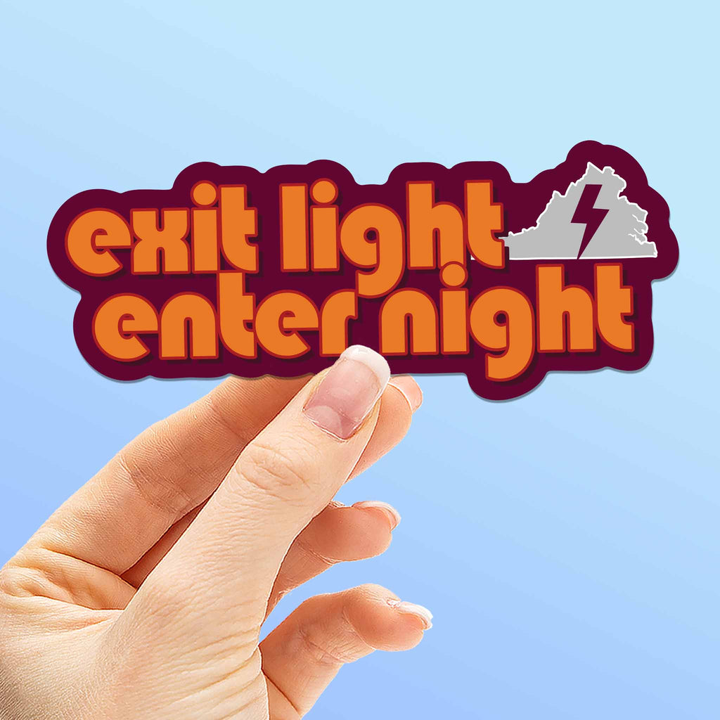 Exit Light Blacksburg Virginia Sticker - Cute VA Decal