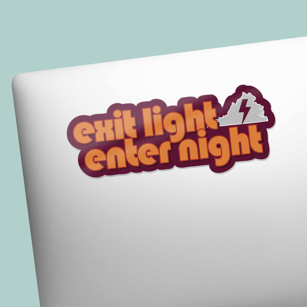 Exit Light Blacksburg Virginia Sticker - Cute VA Decal