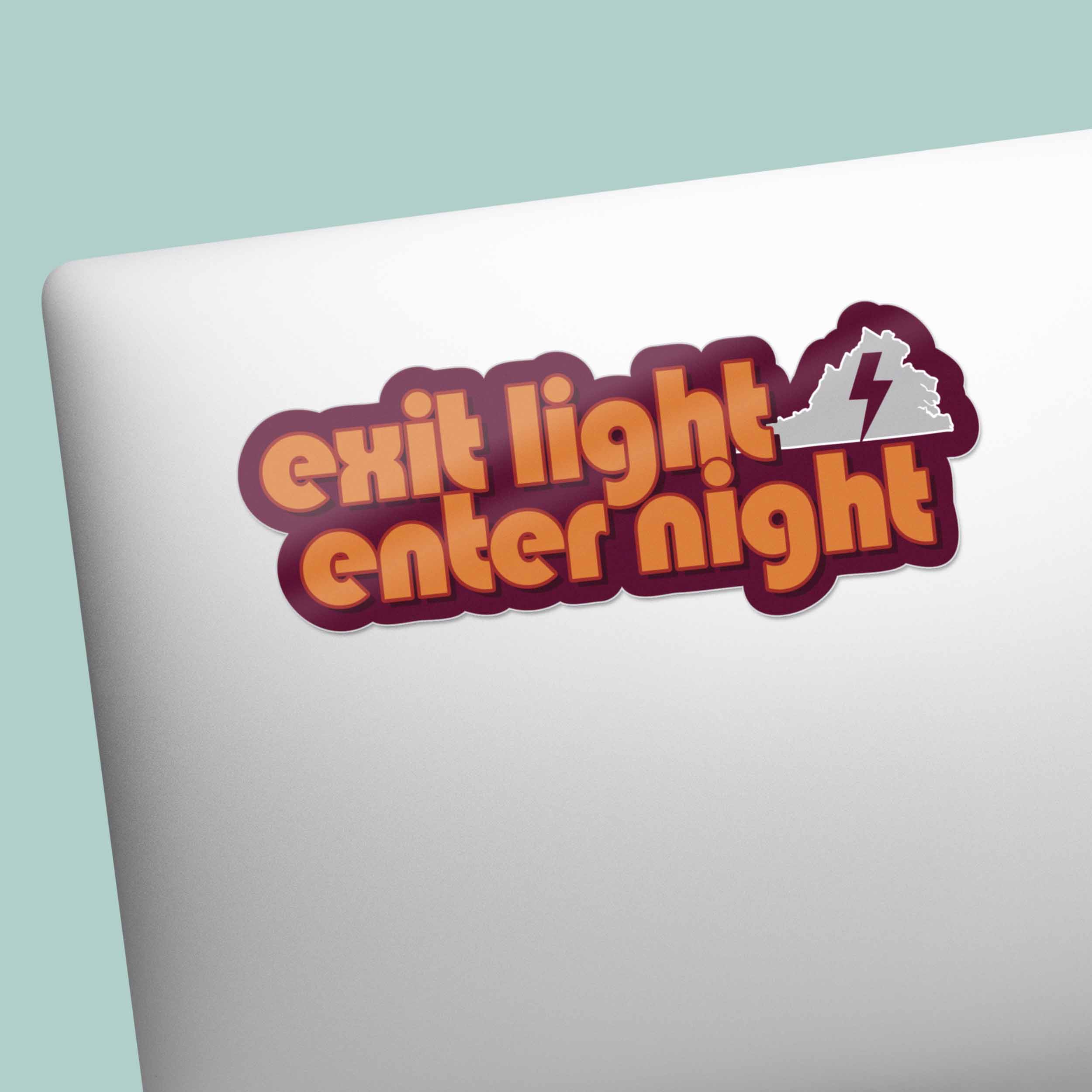 Exit Light Blacksburg Virginia Sticker - Cute VA Decal