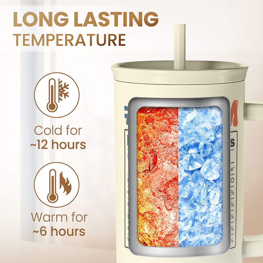 Beige Cool Mom Club Slidemate | Slider Tumbler with Handle 40oz