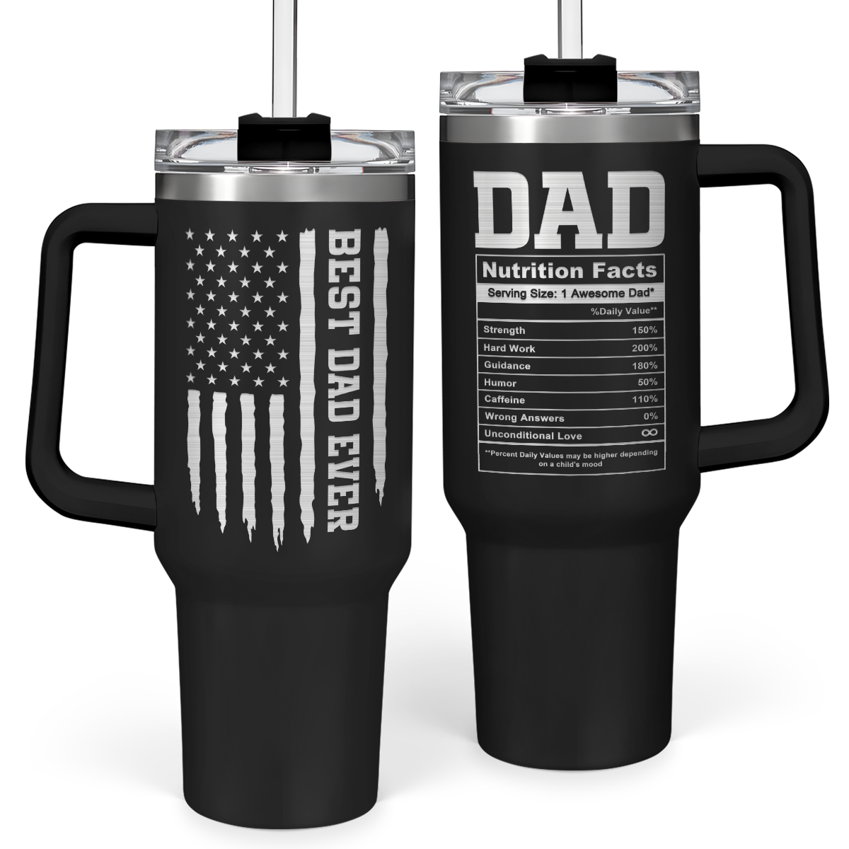 Best Dad Ever Quencher Tumbler with Handle 40oz