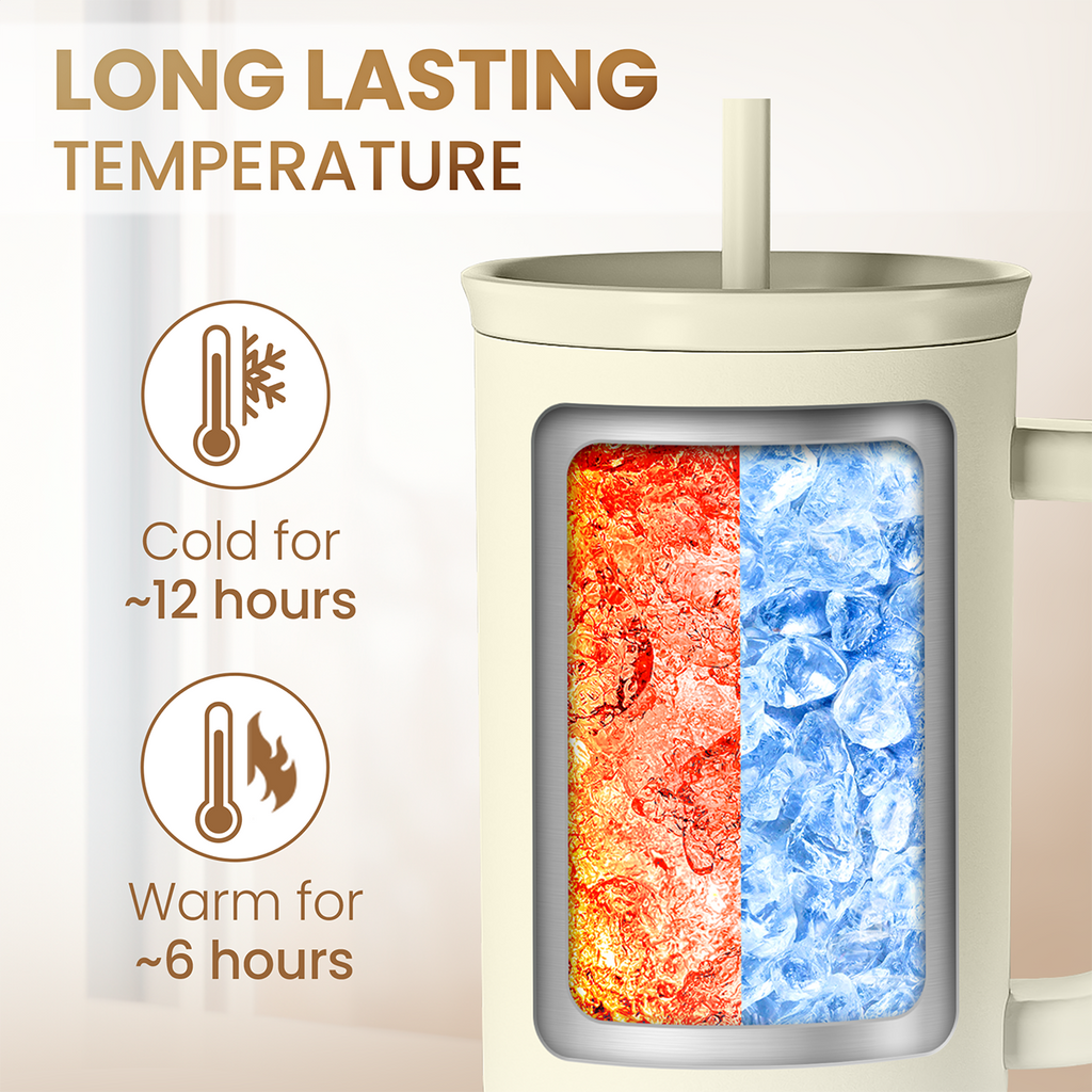 Beige Grandma Slidemate | Slider Tumbler with Handle 40oz