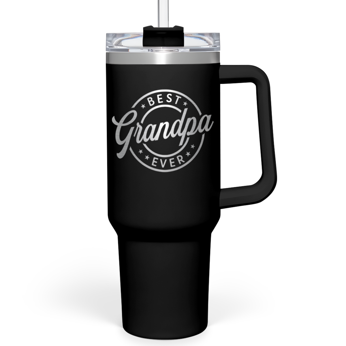 Black Grandpa Quencher Tumbler with Handle 40oz