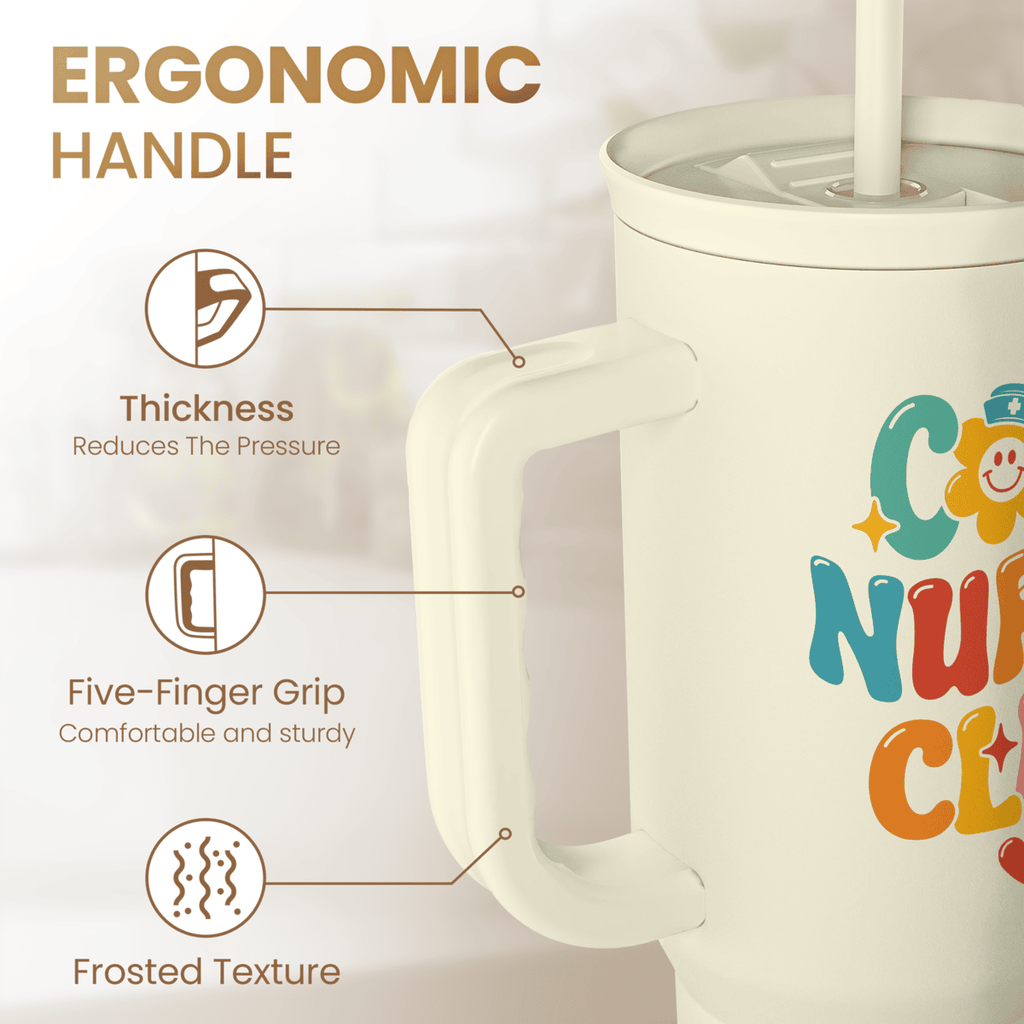 Beige Nurse Slidemate | Slider Tumbler with Handle 40oz