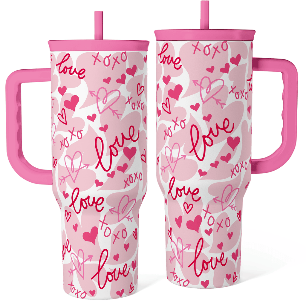 Pink Love Slidemate | Slider Tumbler with Handle 40oz