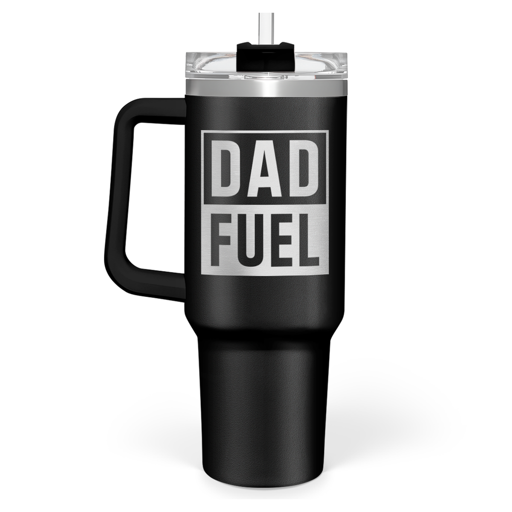 Black Dad Fuel Quencher Tumbler with Handle 40oz