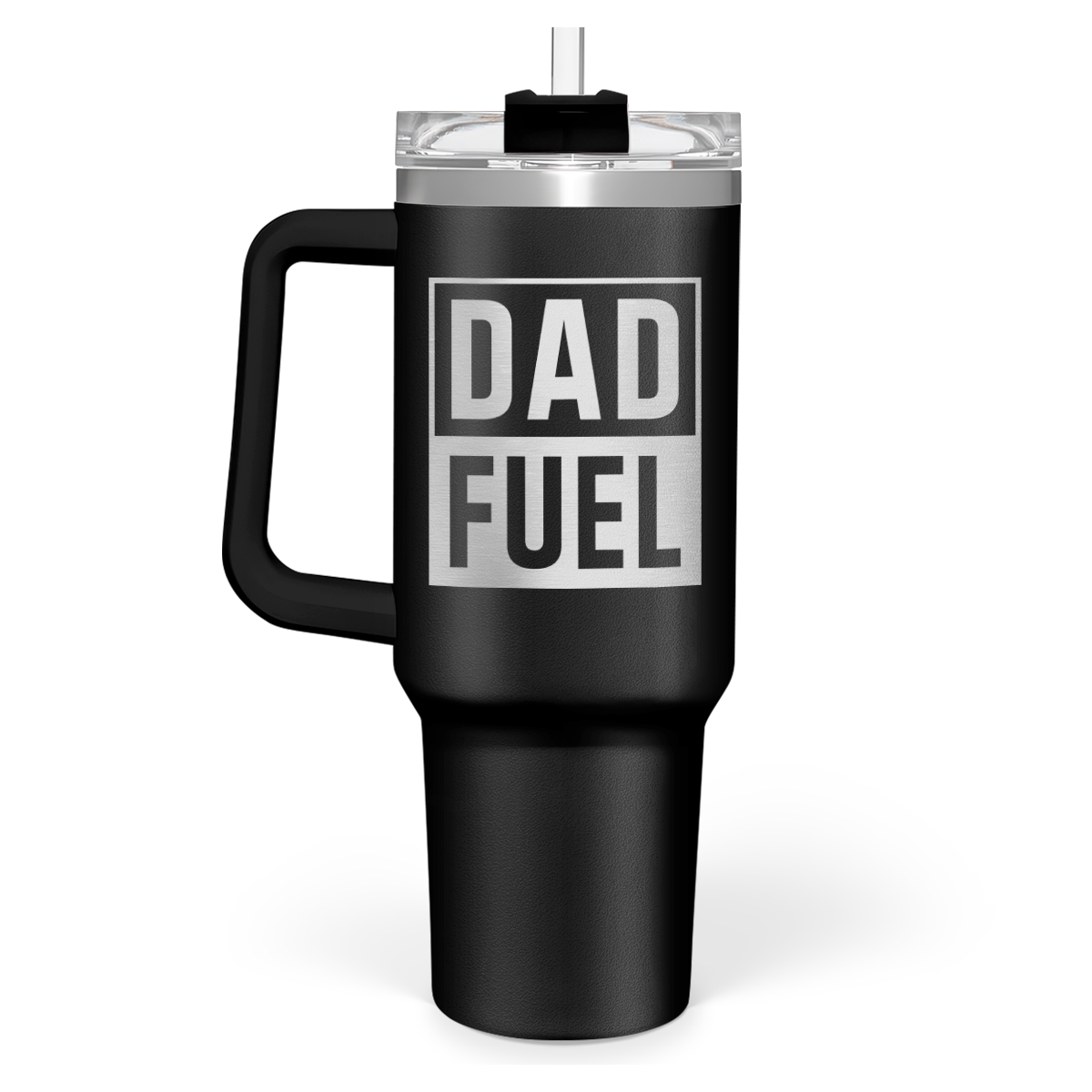 Black Dad Fuel Quencher Tumbler with Handle 40oz